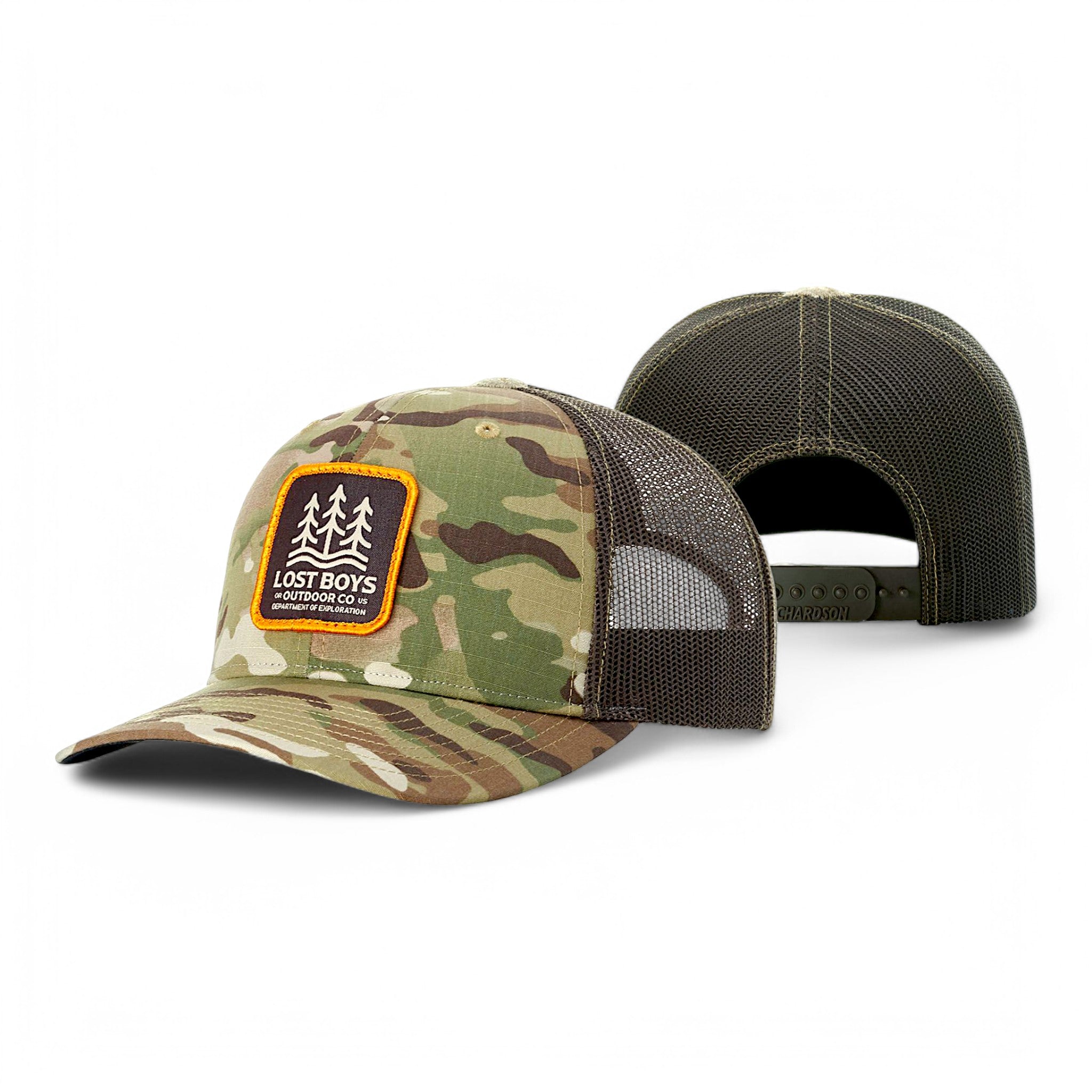 Custom camo hat with patch