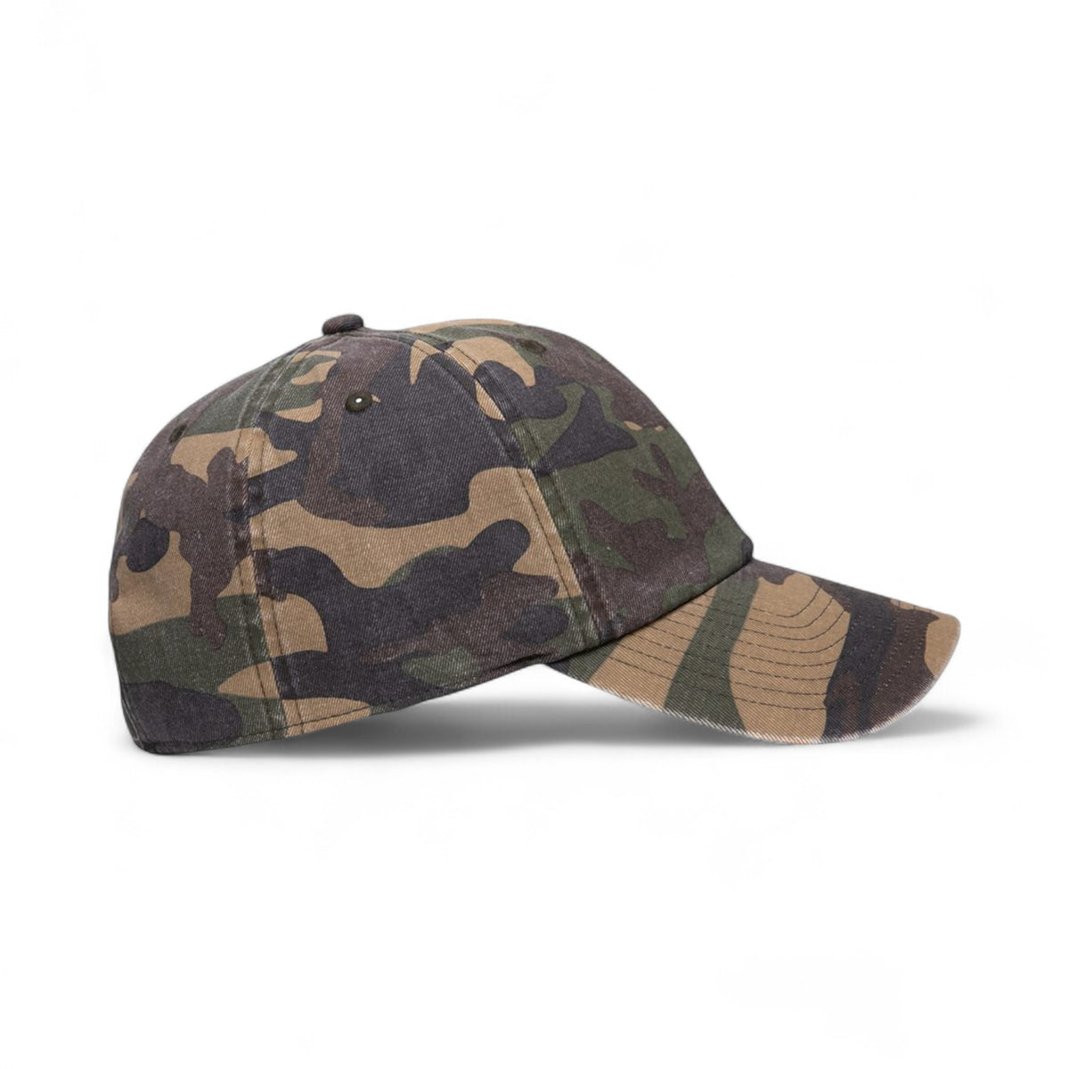 Right side view of 47 Brand 4700 custom hat in camo green