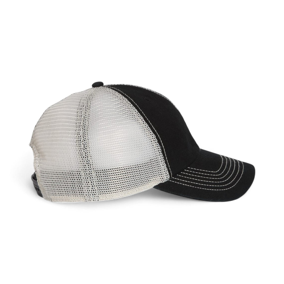 Right side view of 47 Brand 4710 custom hat in black and stone
