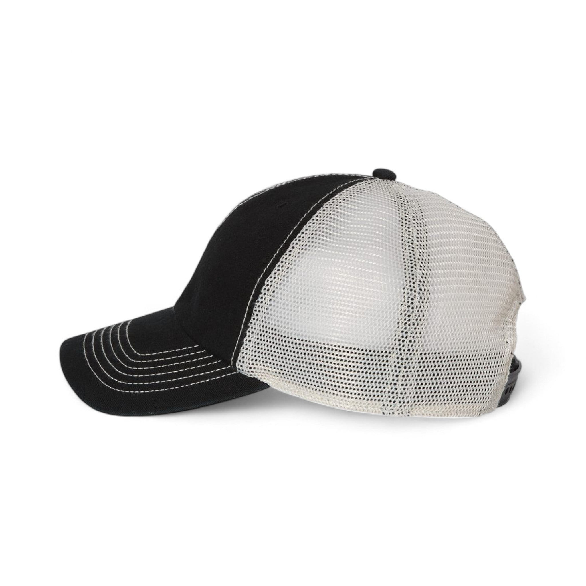 Left side view of 47 Brand 4710 custom hat in black and stone