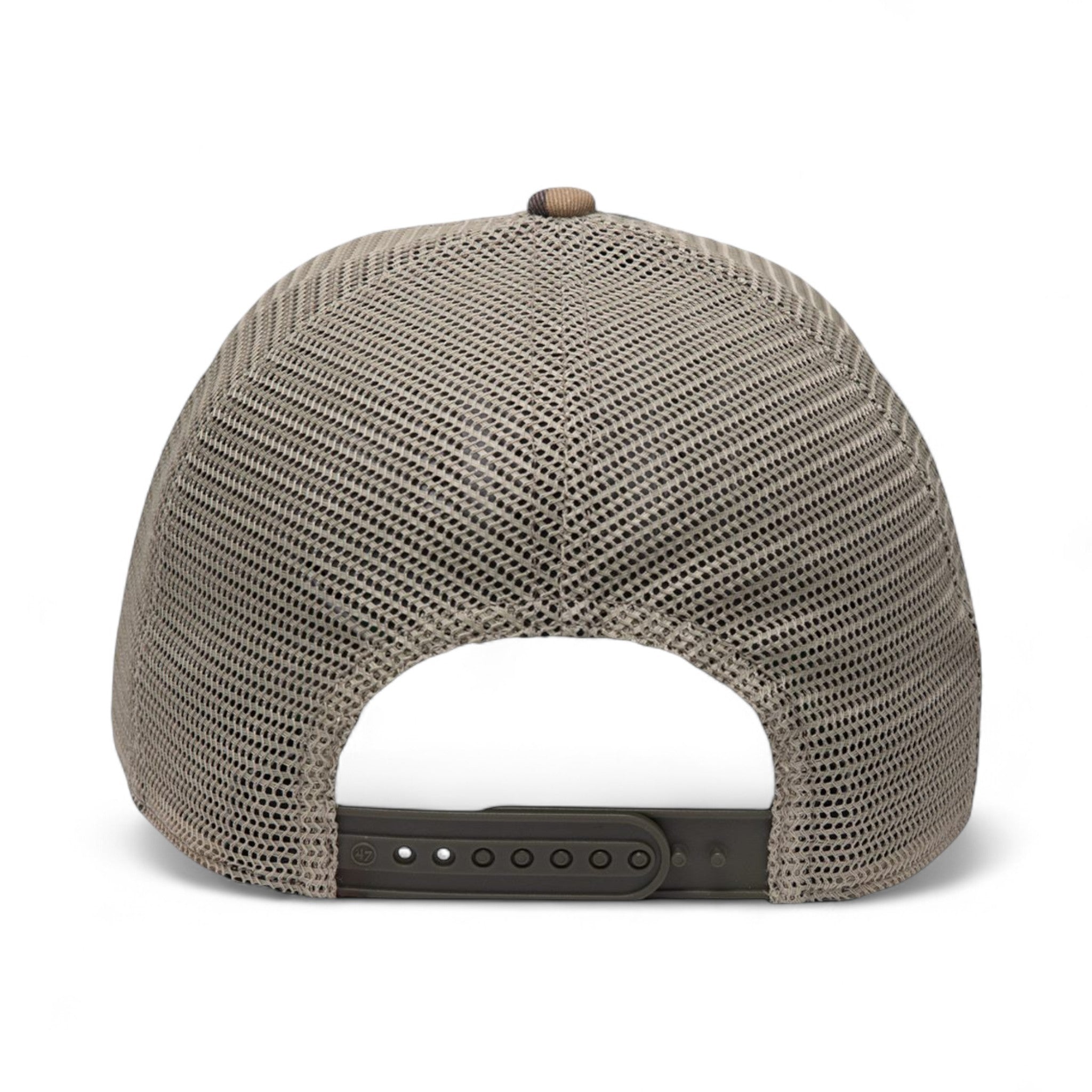 Back view of 47 Brand 4710 custom hat in camo green