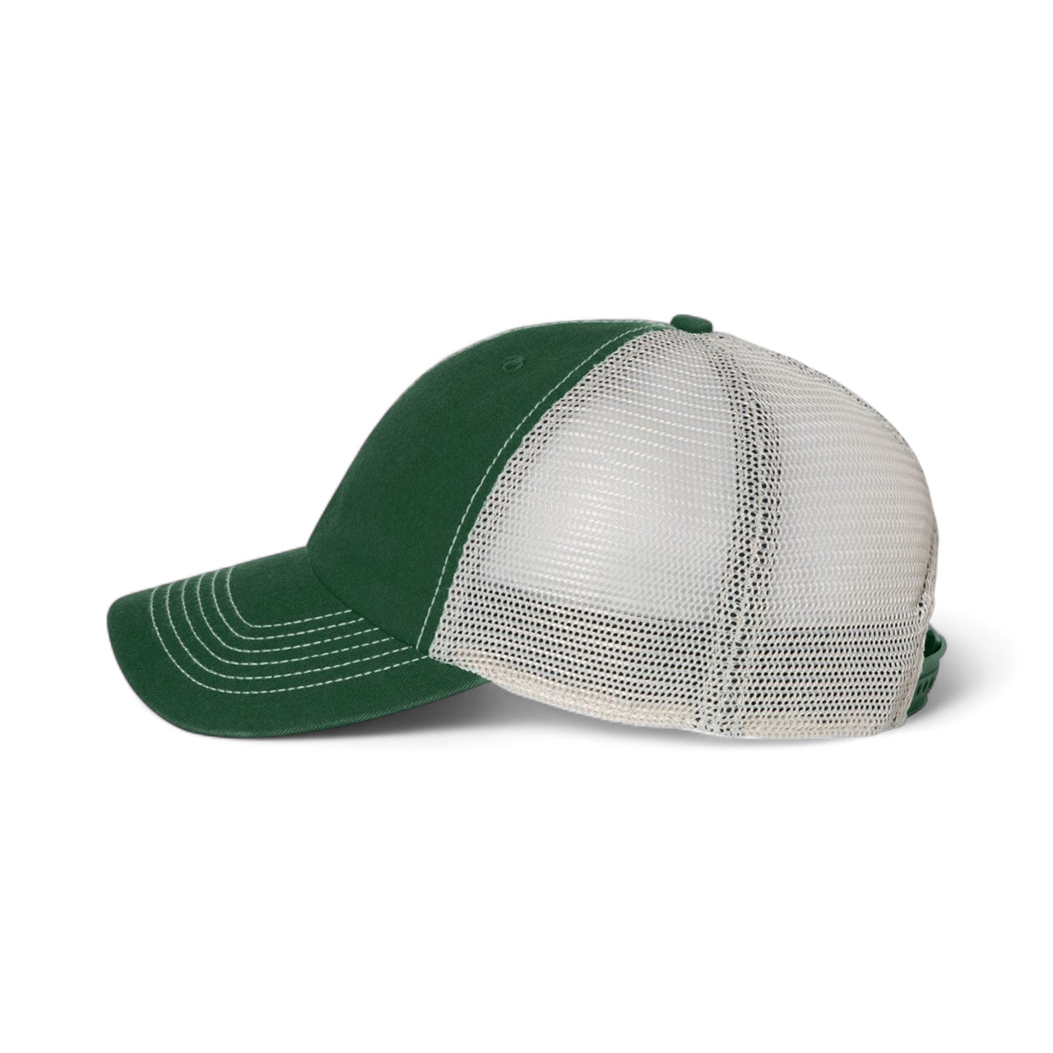Left side view of 47 Brand 4710 custom hat in dark green and stone
