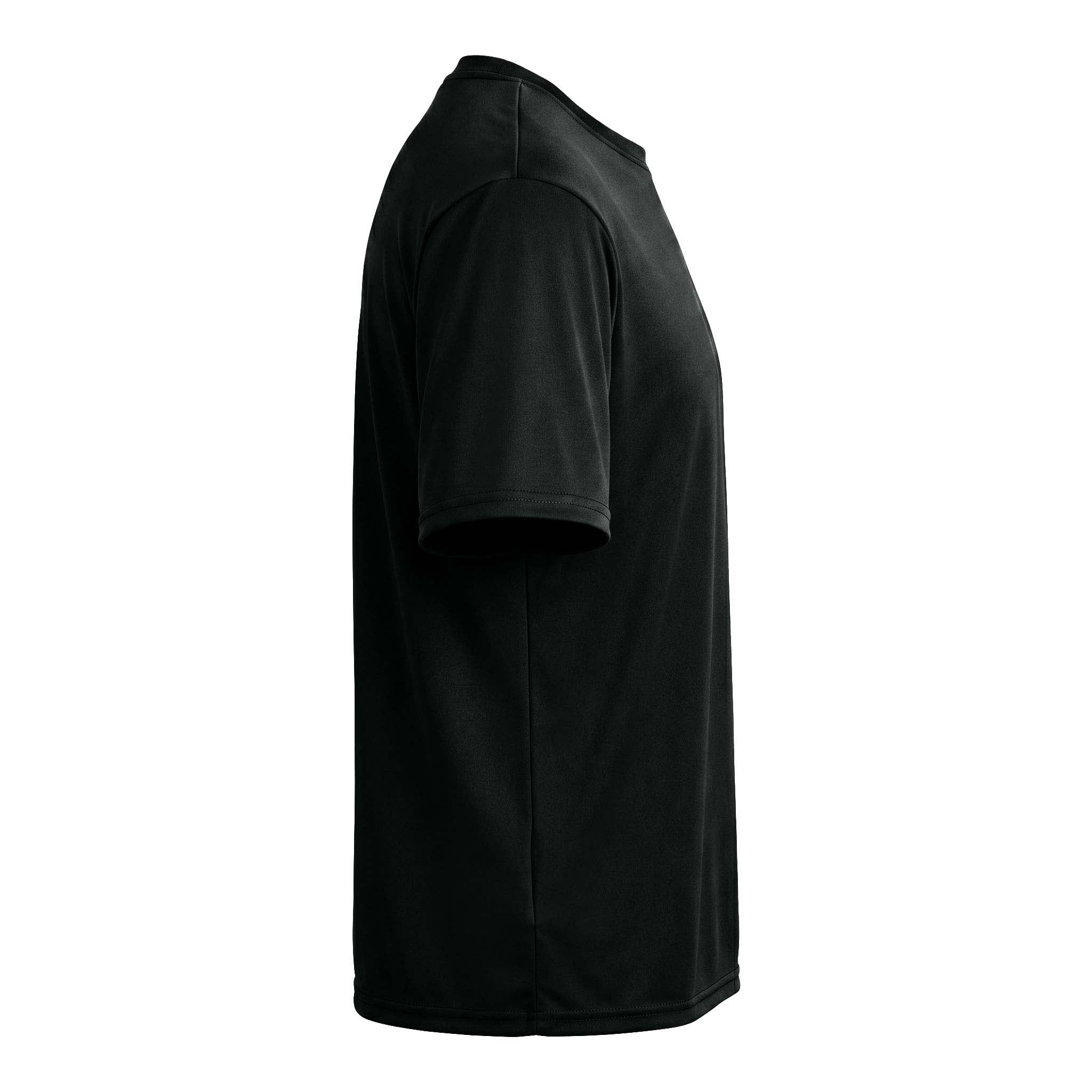 A4 N3142 custom short sleeve t-shirt in black, right side view