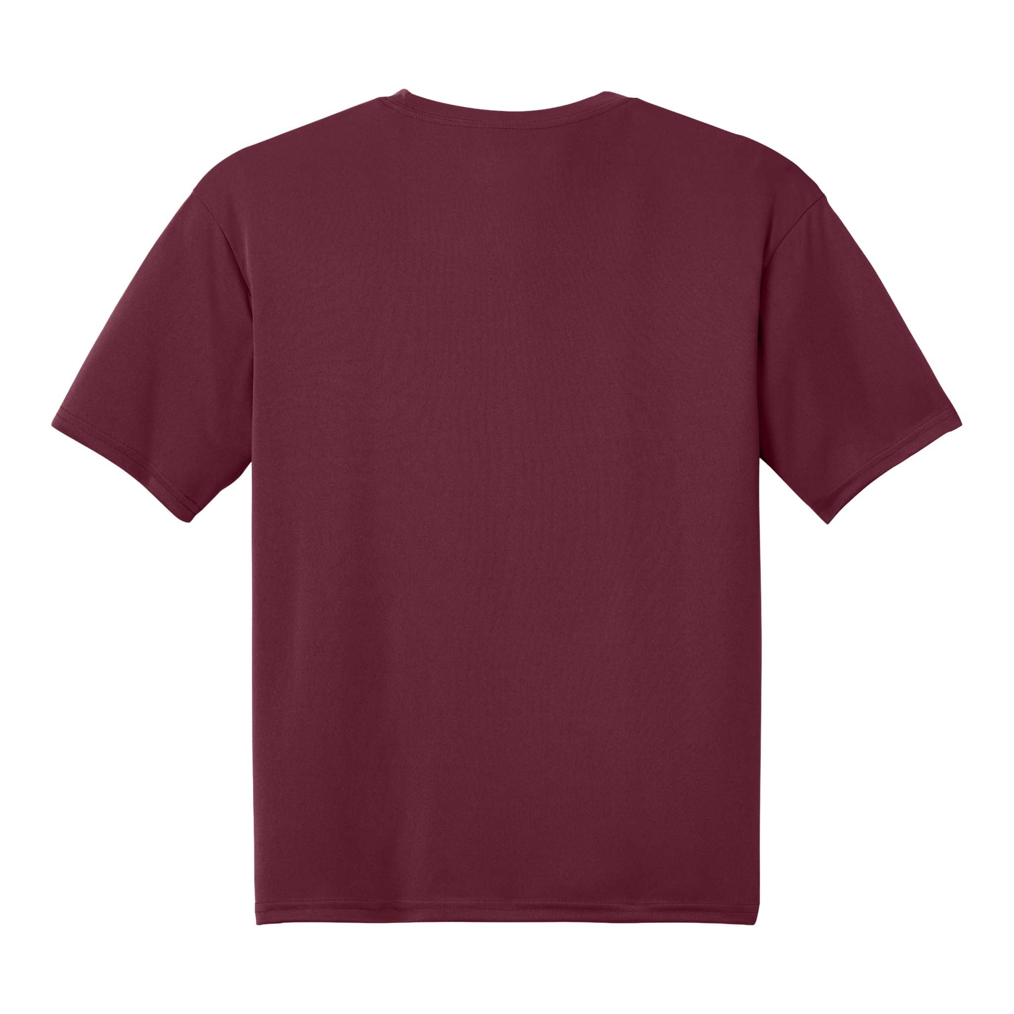 A4 N3142 custom short sleeve t-shirt in cardinal, back view