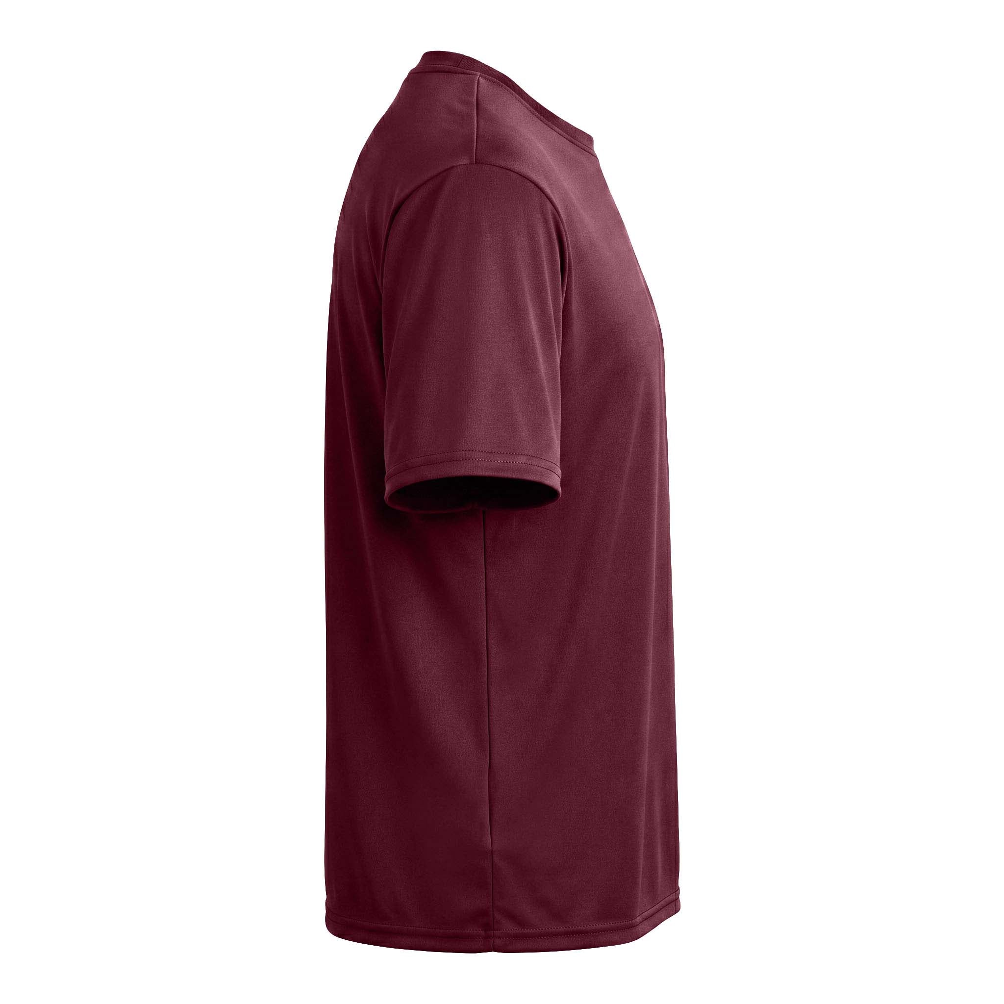 A4 N3142 custom short sleeve t-shirt in cardinal, right side view