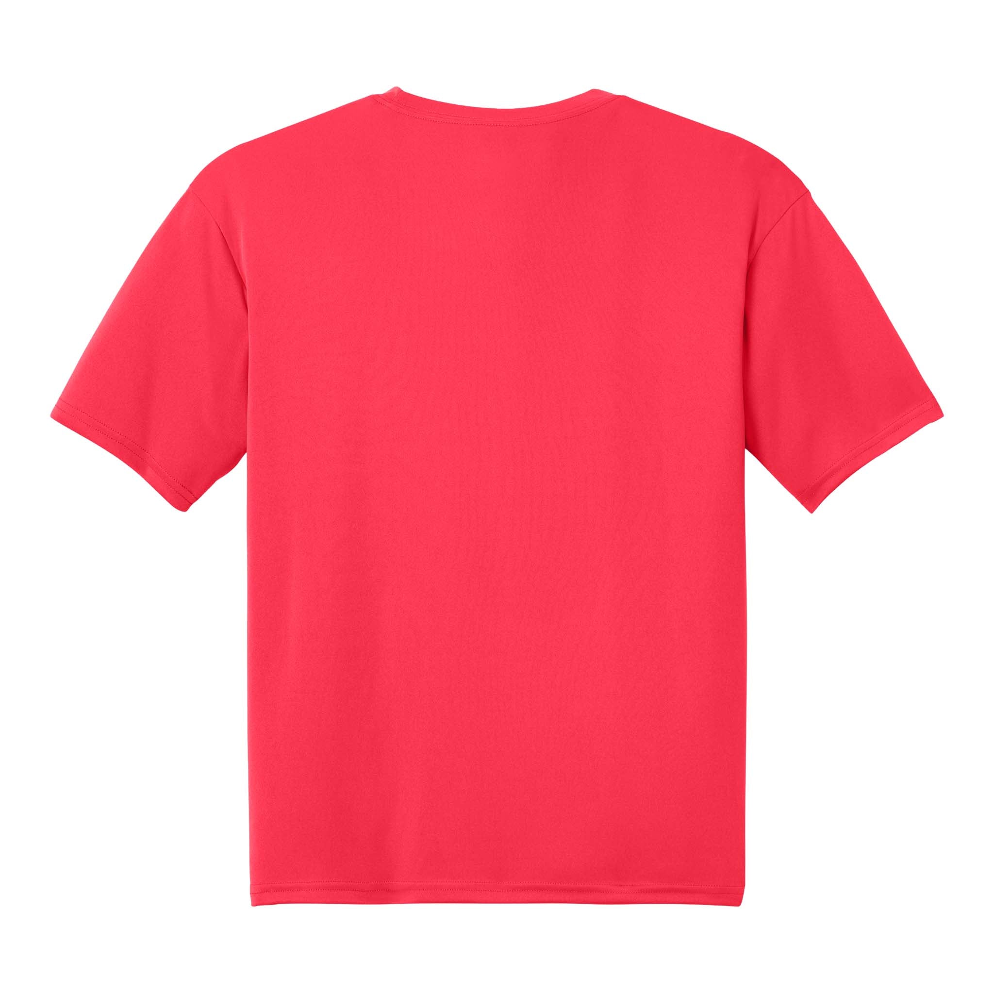 A4 N3142 custom short sleeve t-shirt in coral, back view