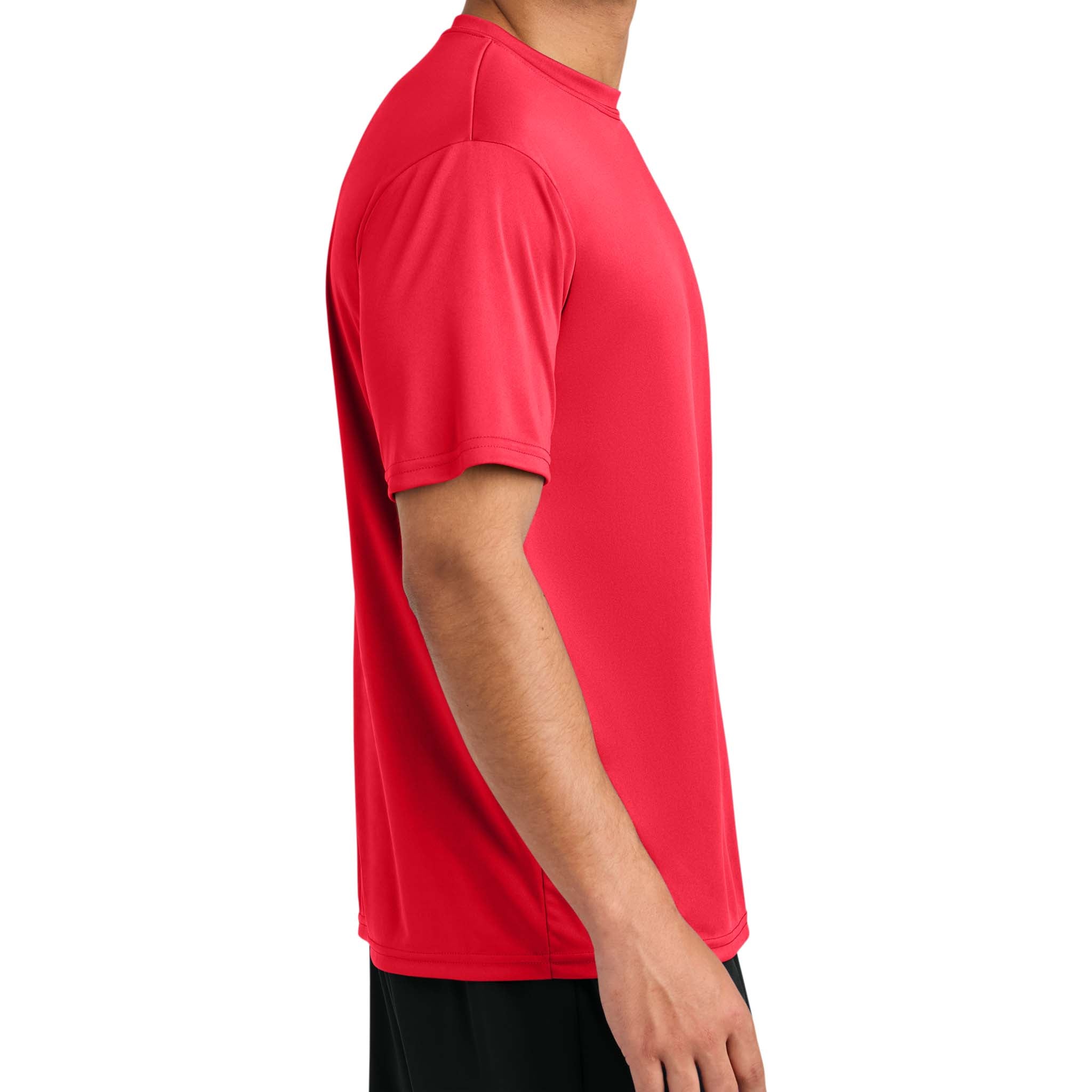 A4 N3142 custom short sleeve t-shirt in coral, right side view