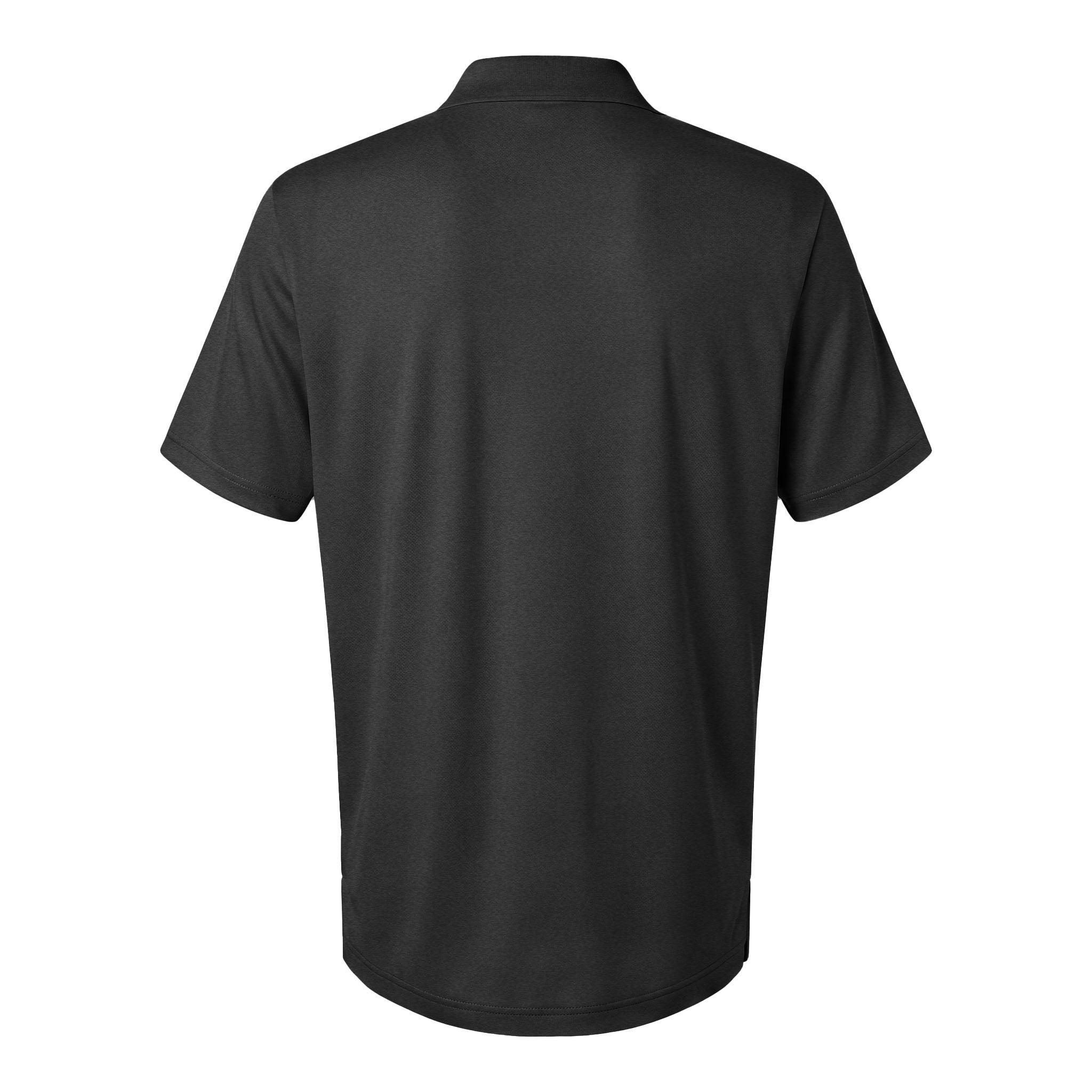 Adidas A230 custom polo in black, back view
