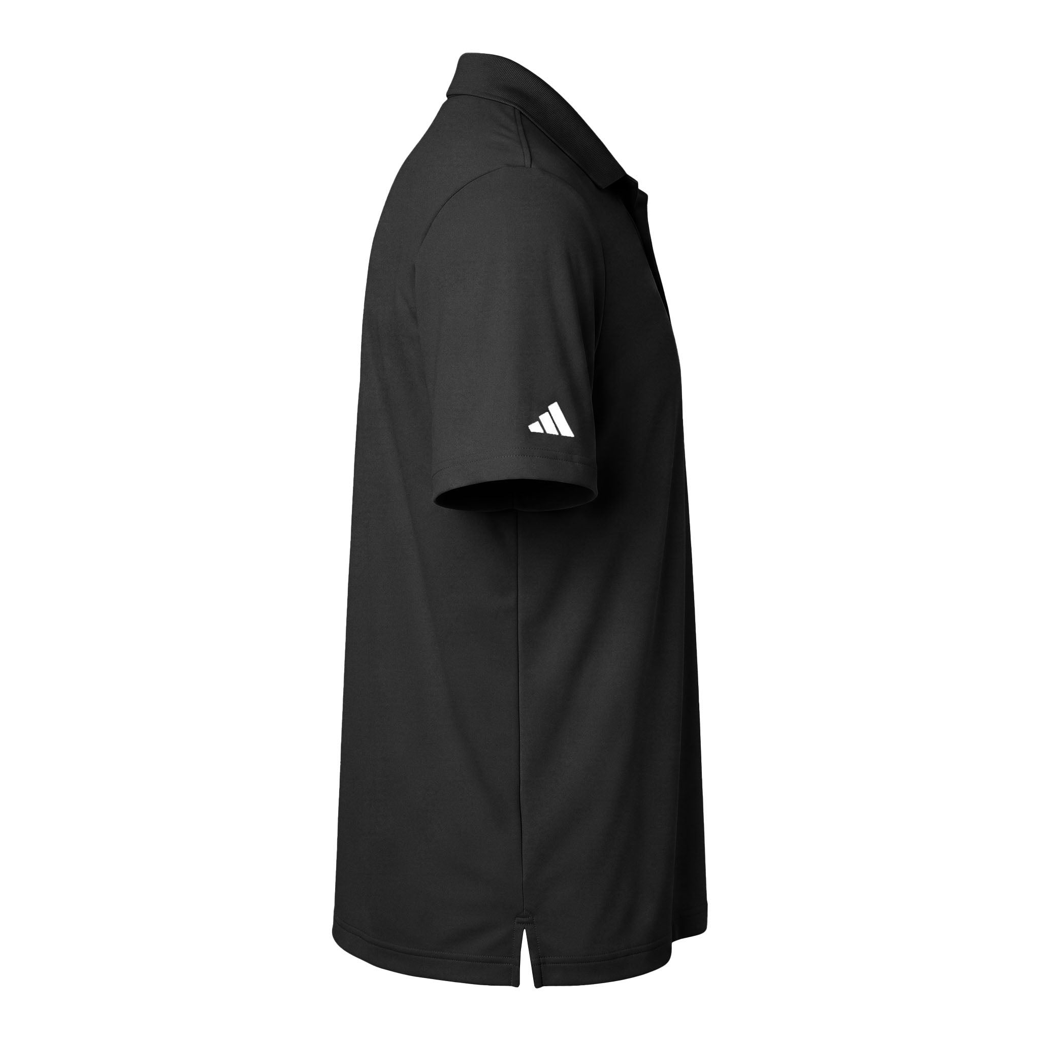 Adidas A230 custom polo in black, right side view