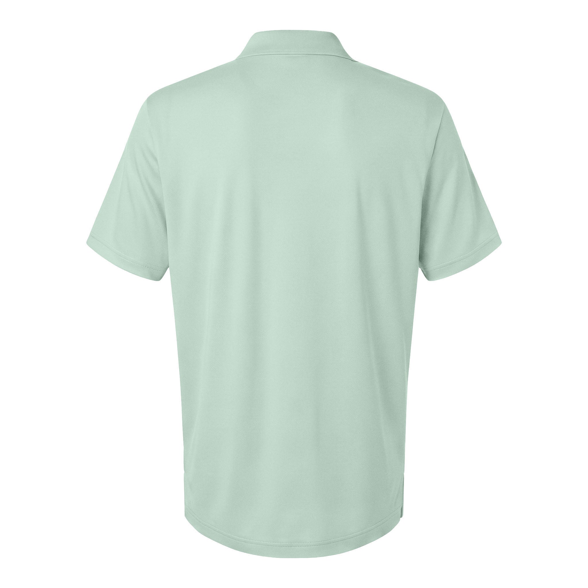 Adidas A230 custom polo in clear mint, back view