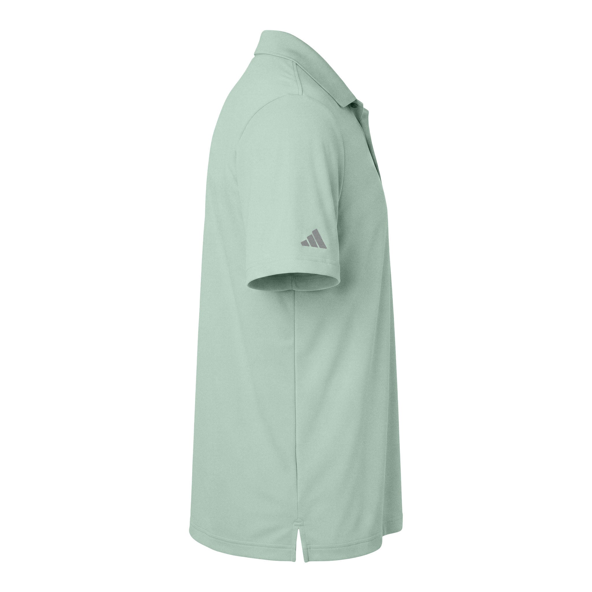 Adidas A230 custom polo in clear mint, right side view