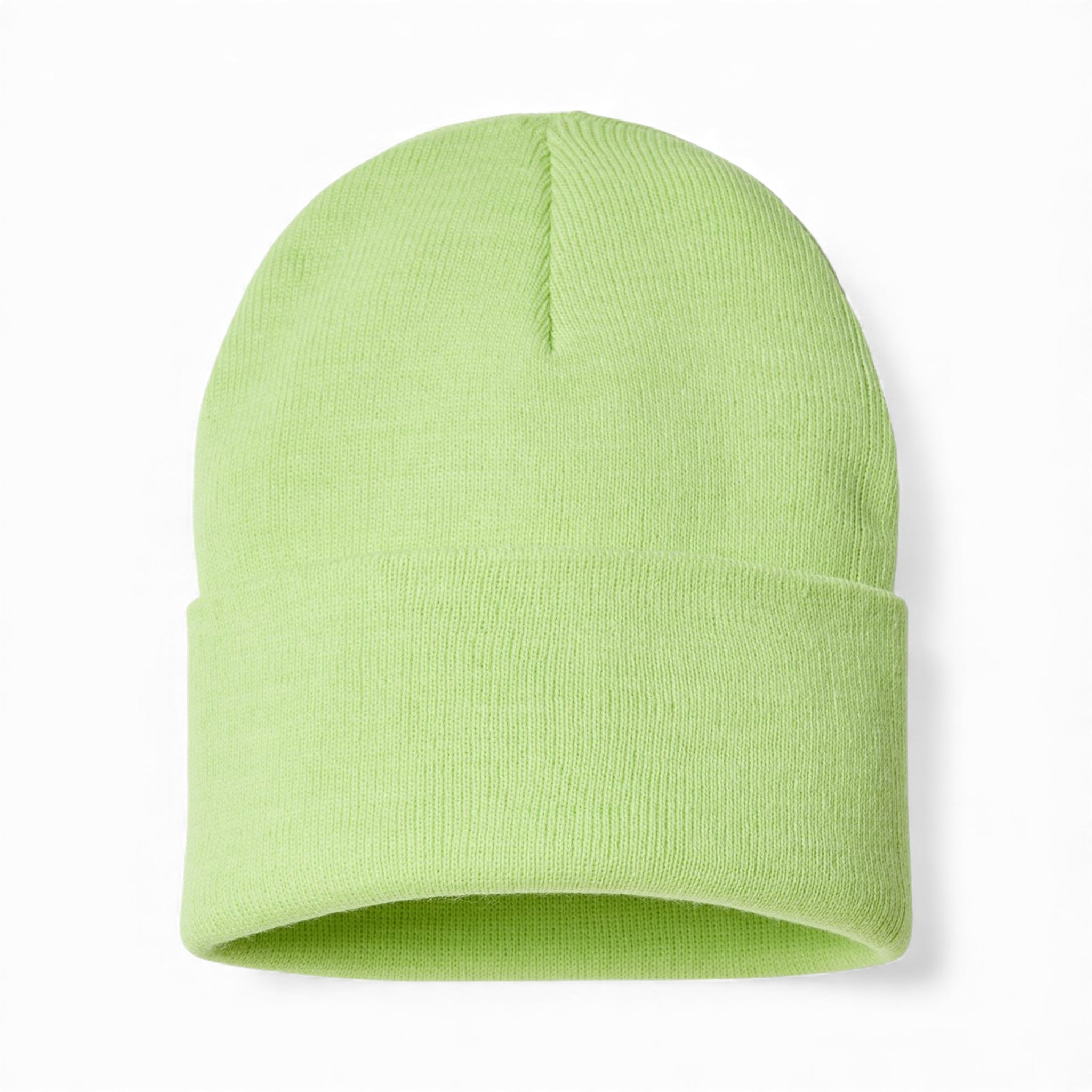 Right side view of Atlantis Headwear PURE custom hat in acid green