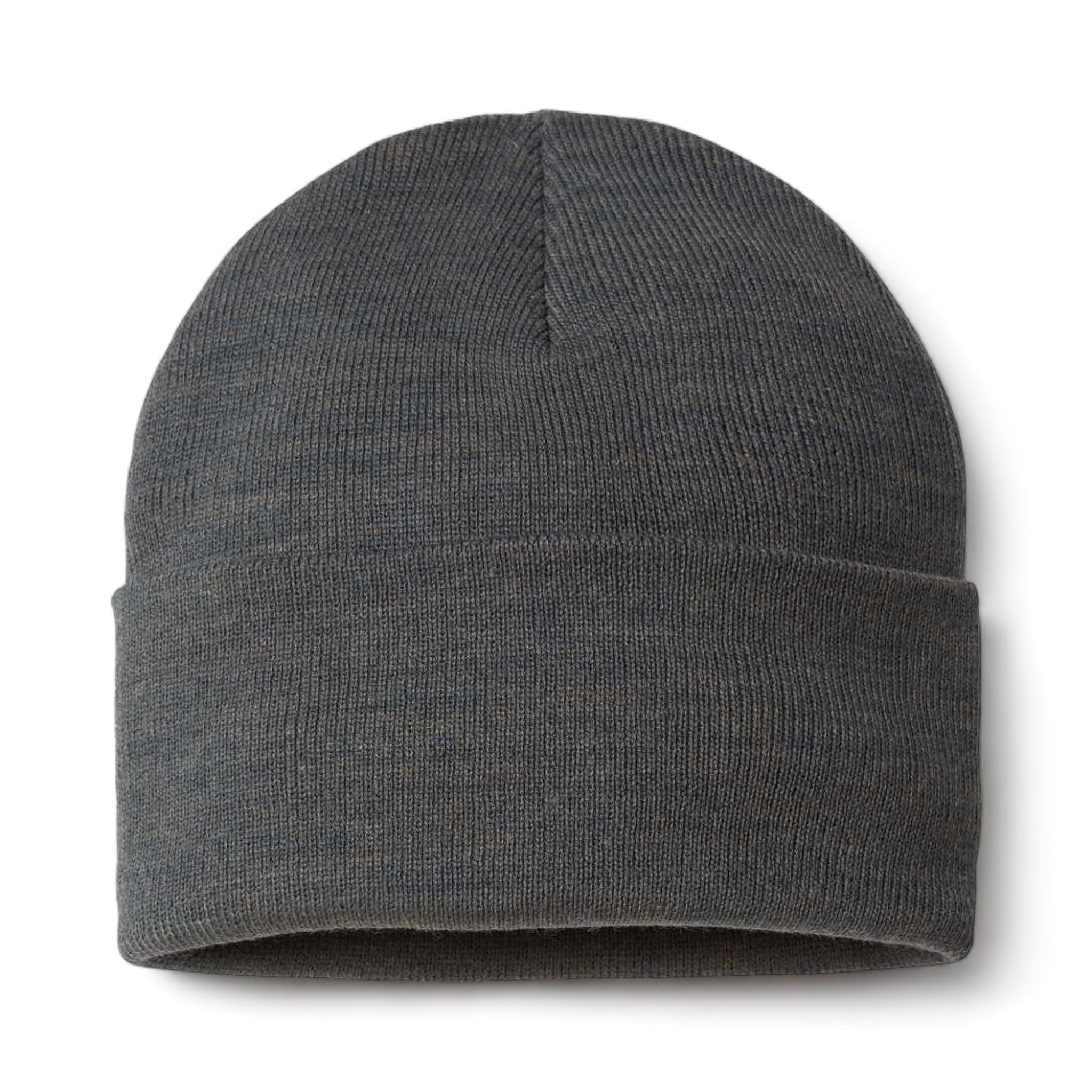 Front view of Atlantis Headwear PURE custom hat in dark grey