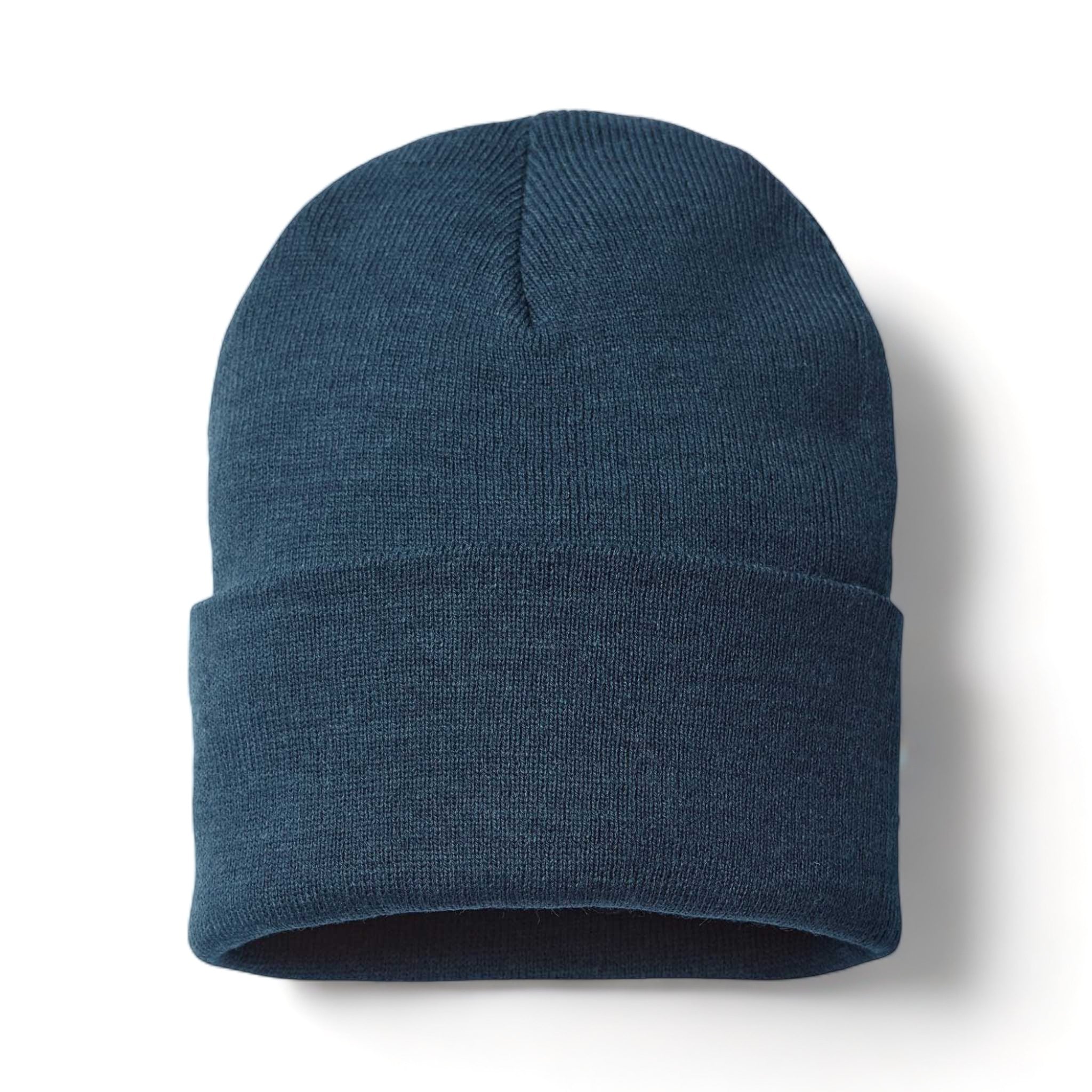 Front view of Atlantis Headwear PURE custom hat in navy