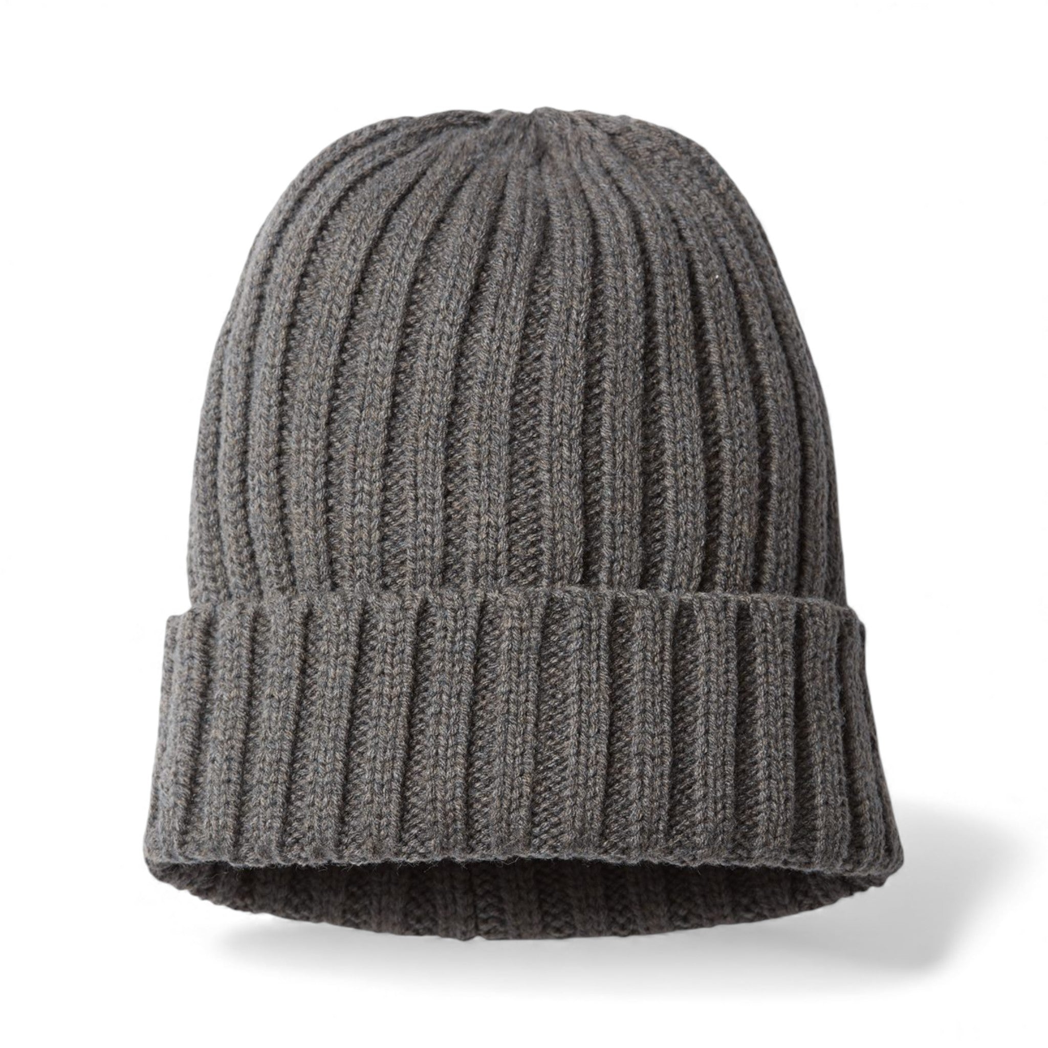 Front view of Atlantis Headwear SHORE custom hat in dark grey