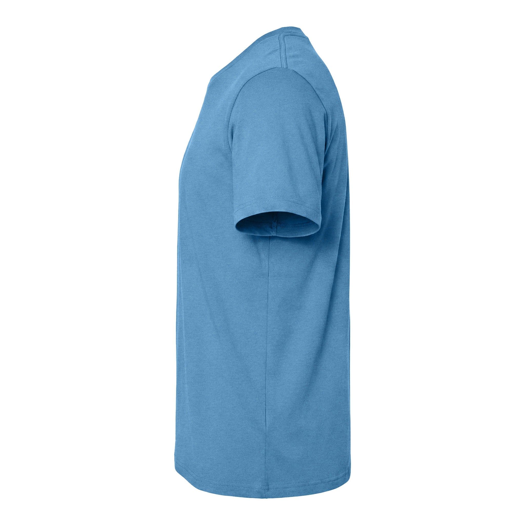 Bella + Canvas 3001 custom short sleeve t-shirt in aqua, left side view