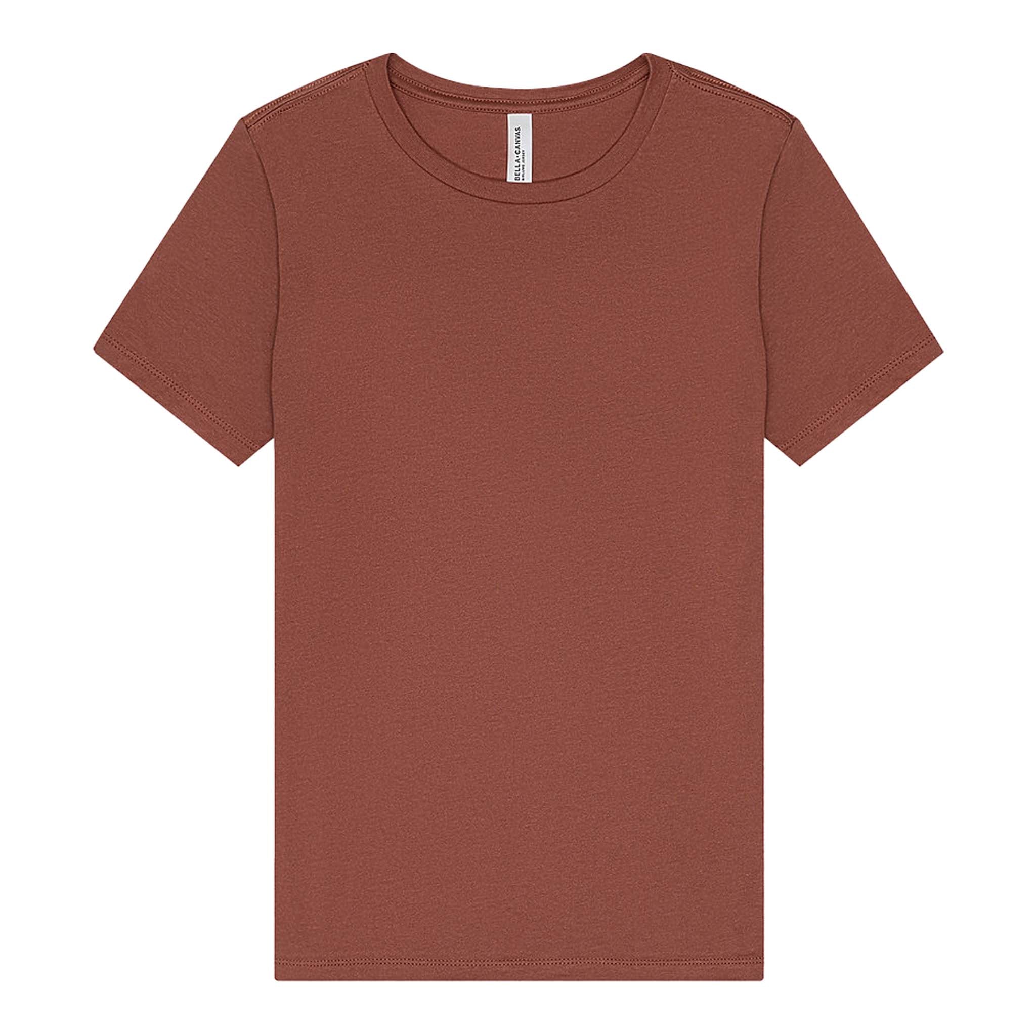 Bella + Canvas 3001 custom short sleeve t-shirt in chestnut, front view
