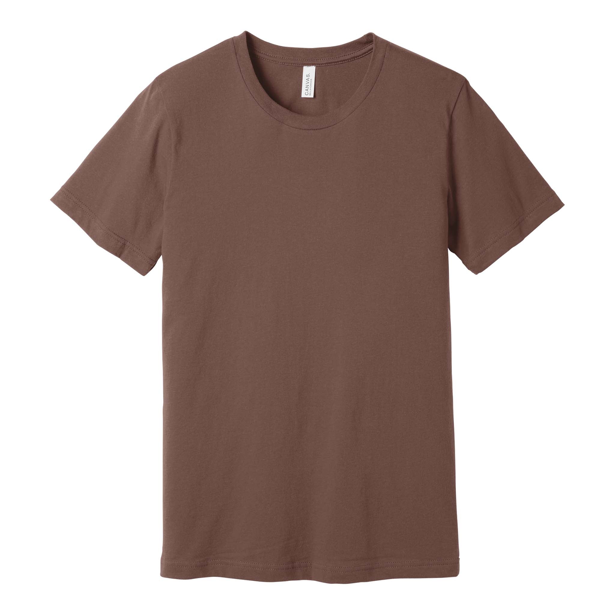 Bella + Canvas 3001 custom short sleeve t-shirt in chestnut, front view