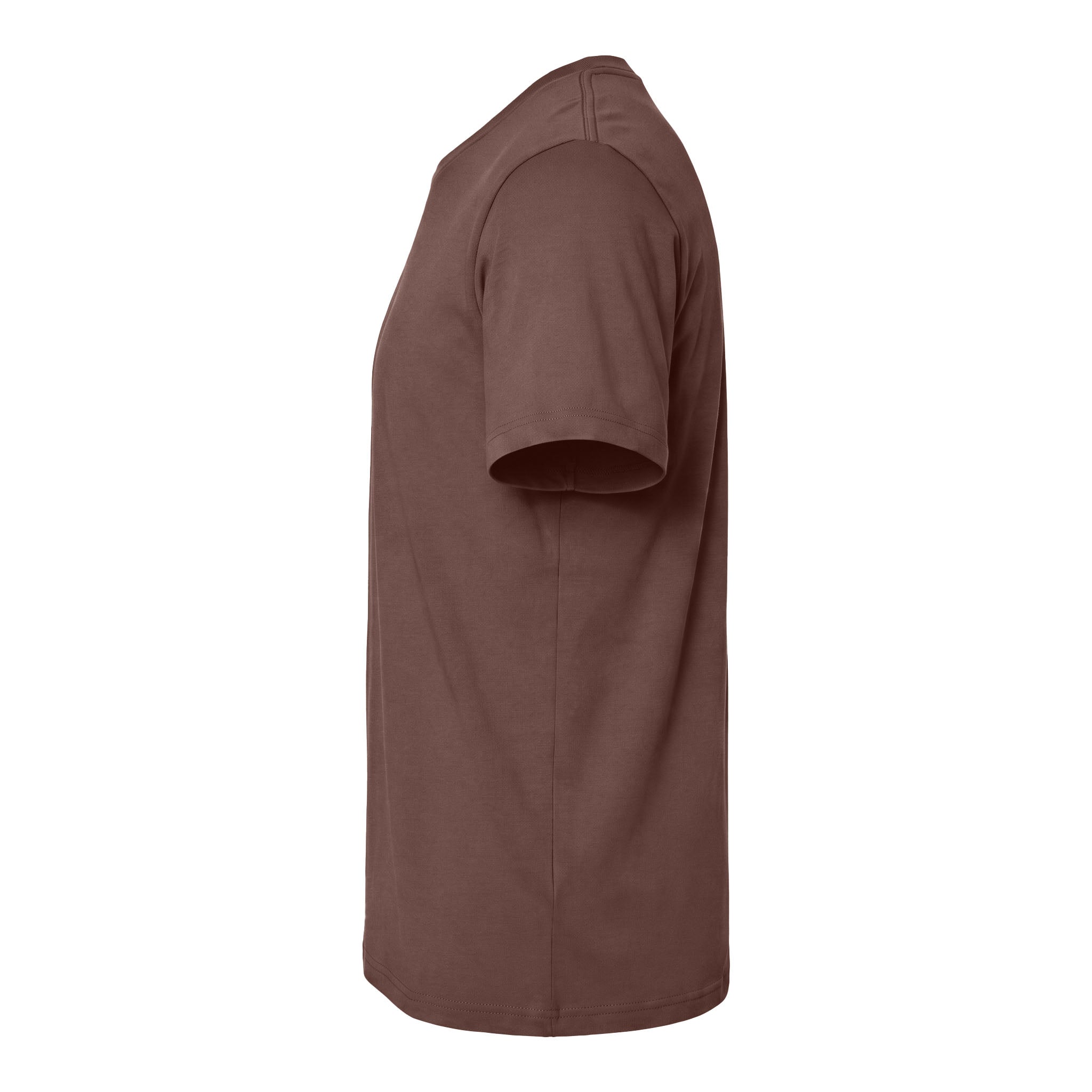 Bella + Canvas 3001 custom short sleeve t-shirt in chestnut, left side view