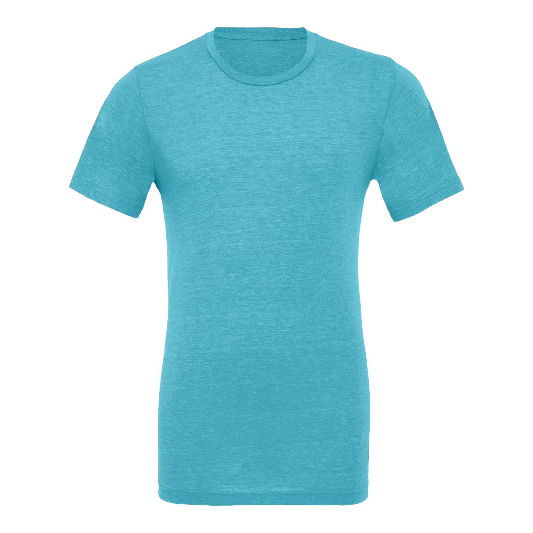 Bella + Canvas 3413 custom short sleeve t-shirt in aqua triblend, front view