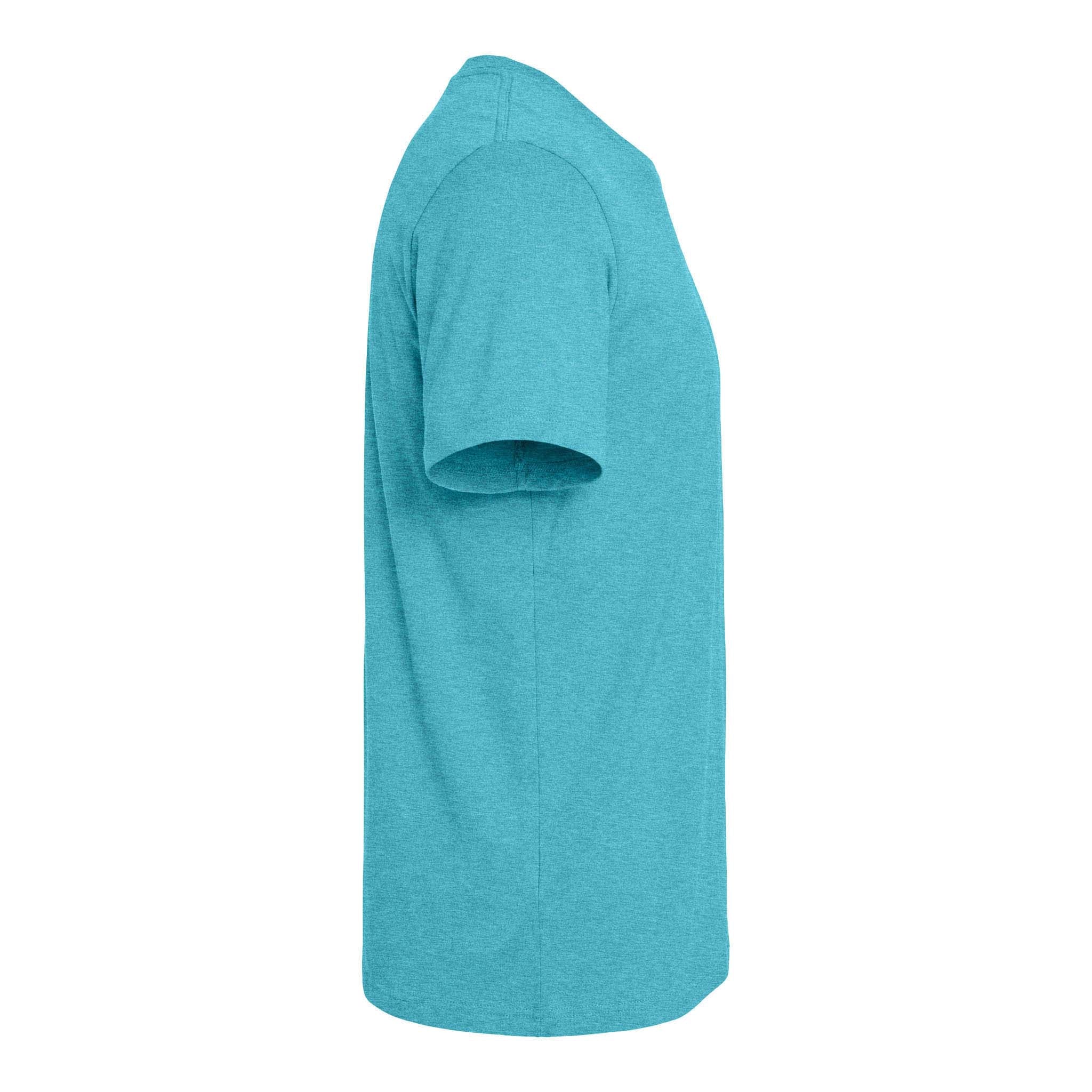 Bella + Canvas 3413 custom short sleeve t-shirt in aqua triblend, right side view