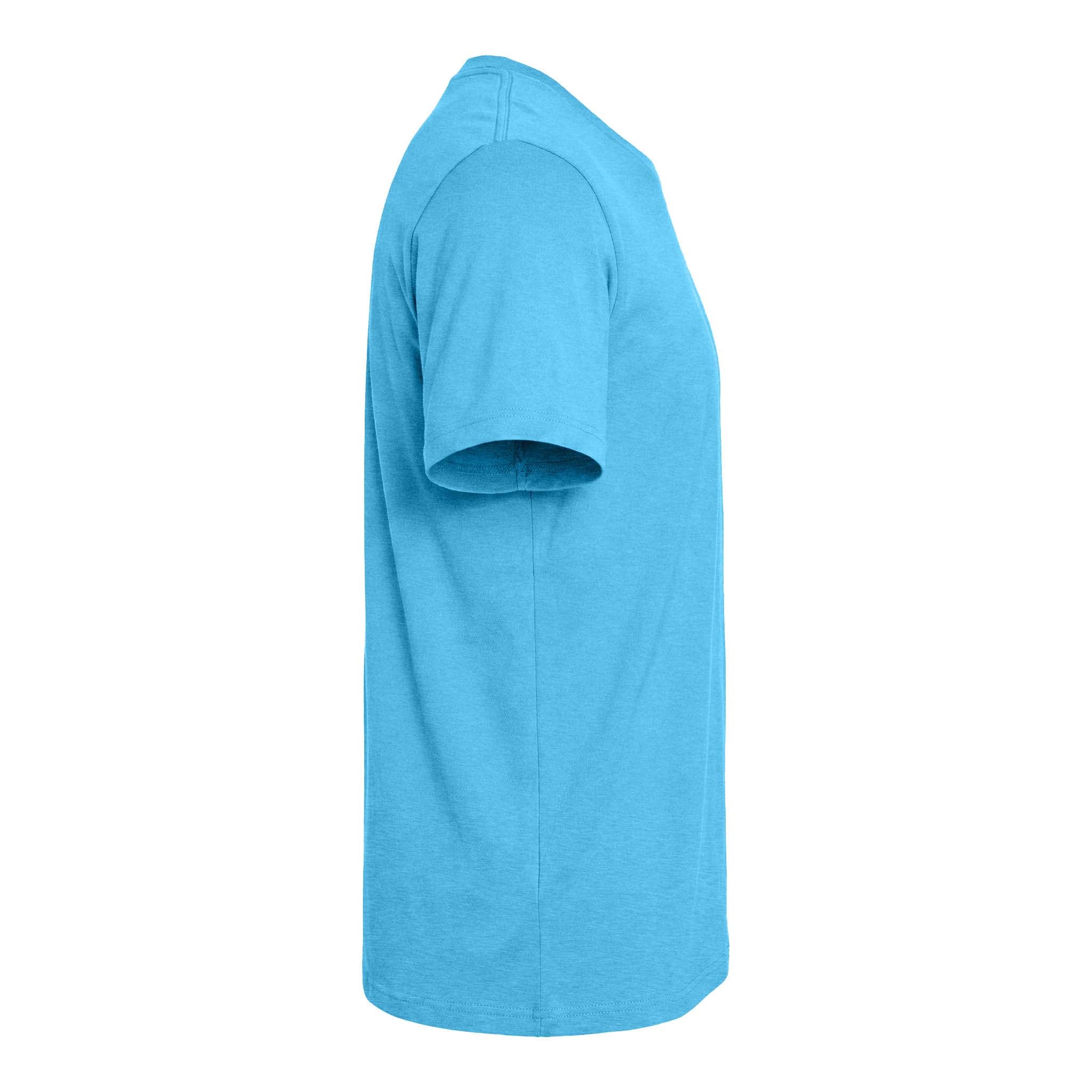 Bella + Canvas 3413 custom short sleeve t-shirt in aqua triblend, right side view