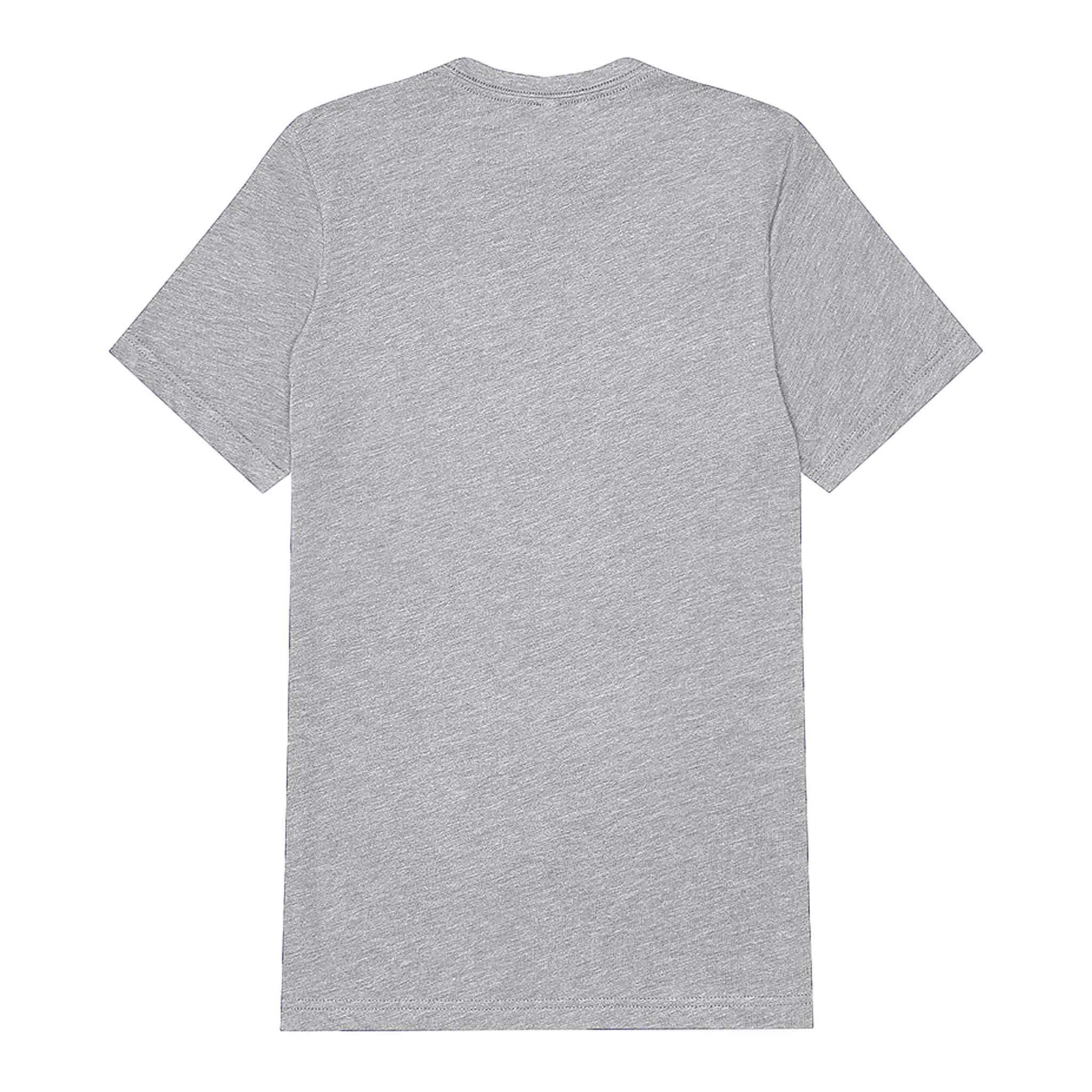 Bella + Canvas 3413 custom short sleeve t-shirt in athletic grey triblend, back view
