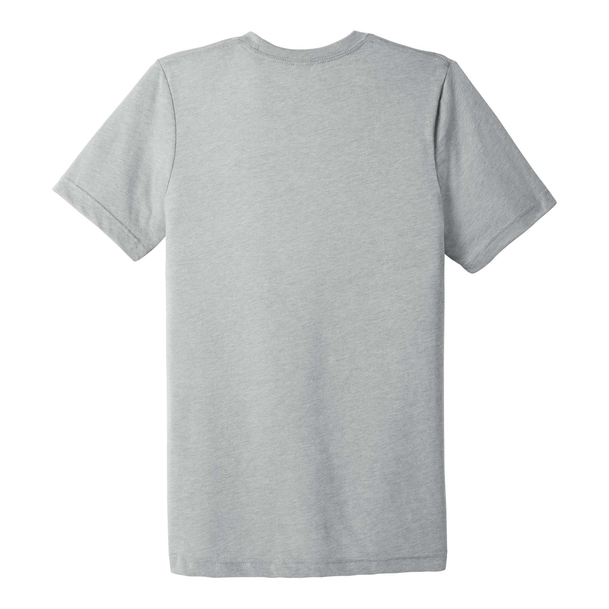 Bella + Canvas 3413 custom short sleeve t-shirt in athletic grey triblend, back view