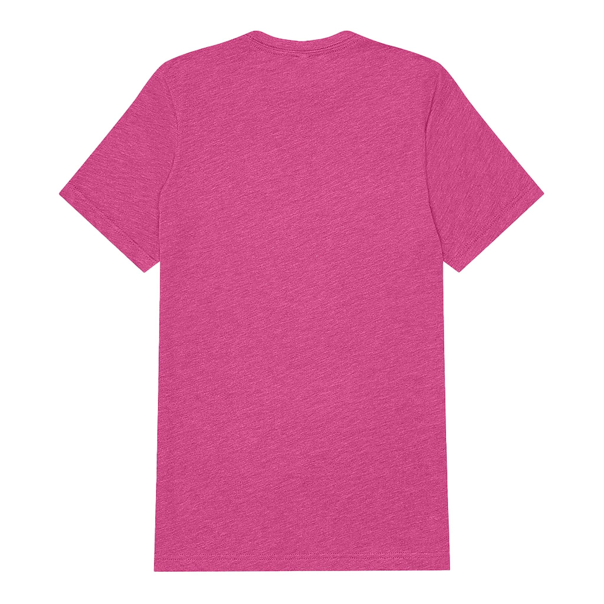 Bella + Canvas 3413 custom short sleeve t-shirt in berry triblend, back view