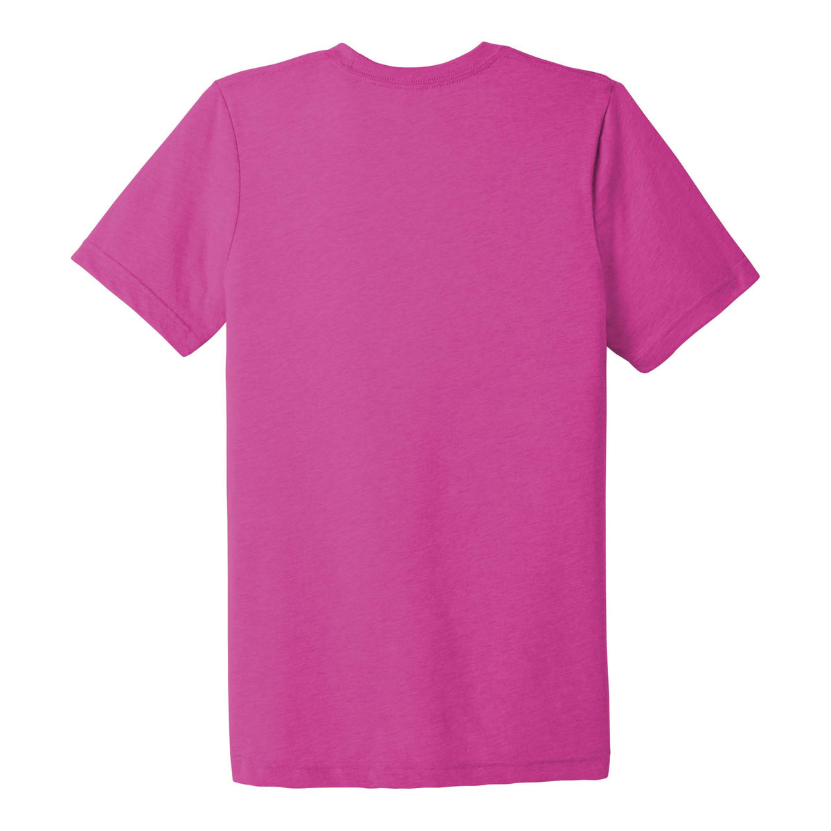 Bella + Canvas 3413 custom short sleeve t-shirt in berry triblend, back view