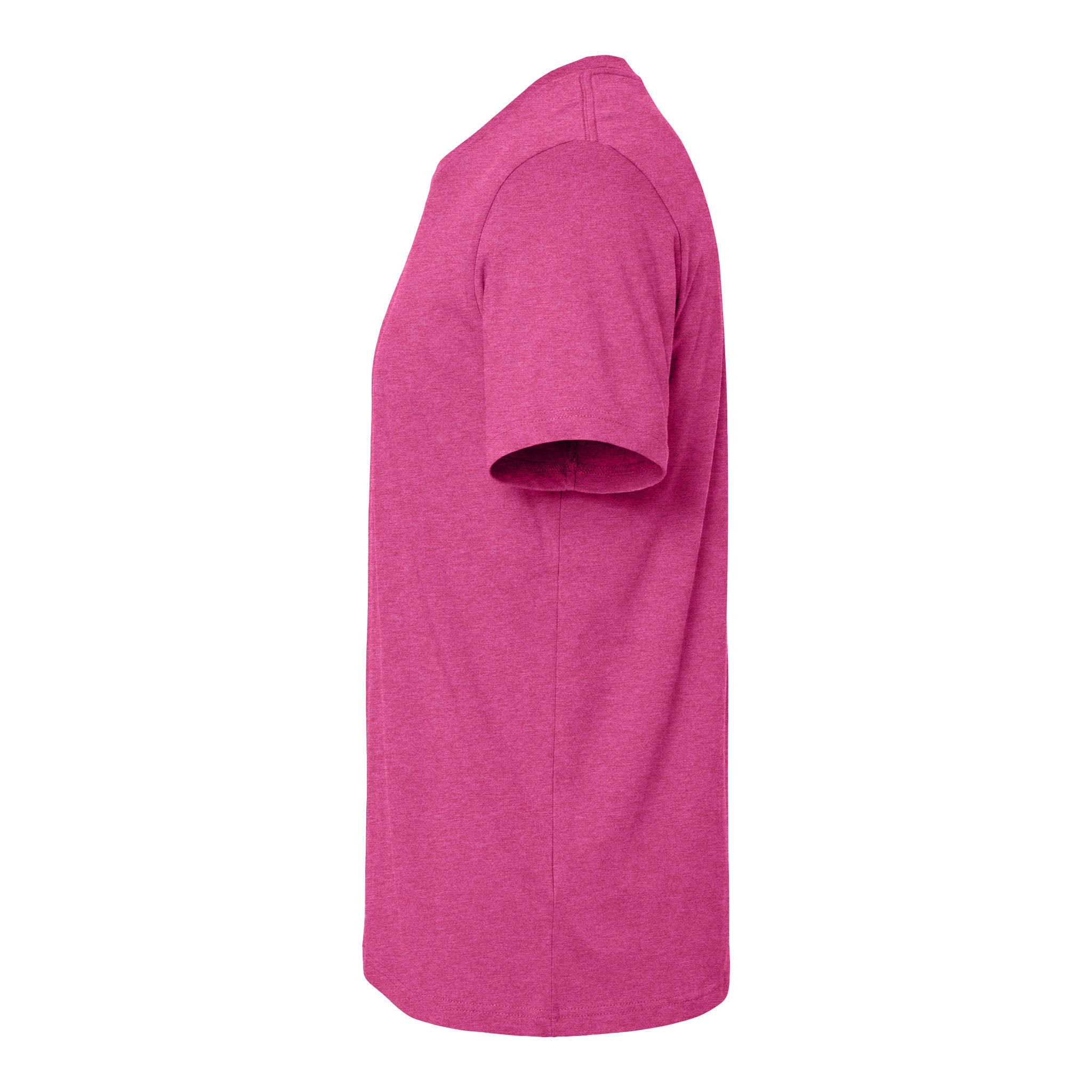 Bella + Canvas 3413 custom short sleeve t-shirt in berry triblend, left side view