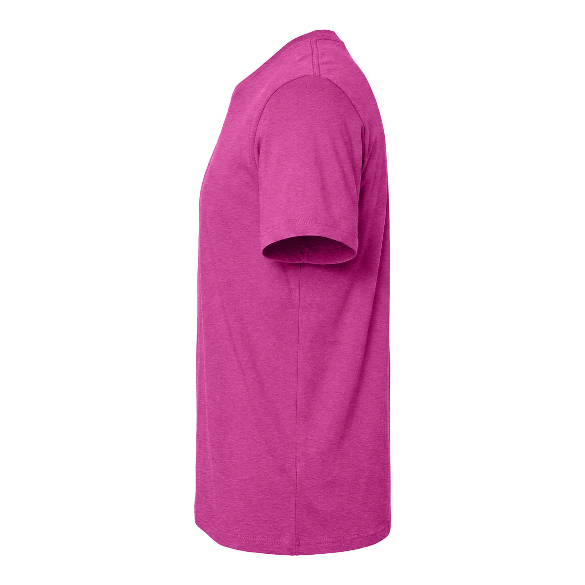Bella + Canvas 3413 custom short sleeve t-shirt in berry triblend, left side view