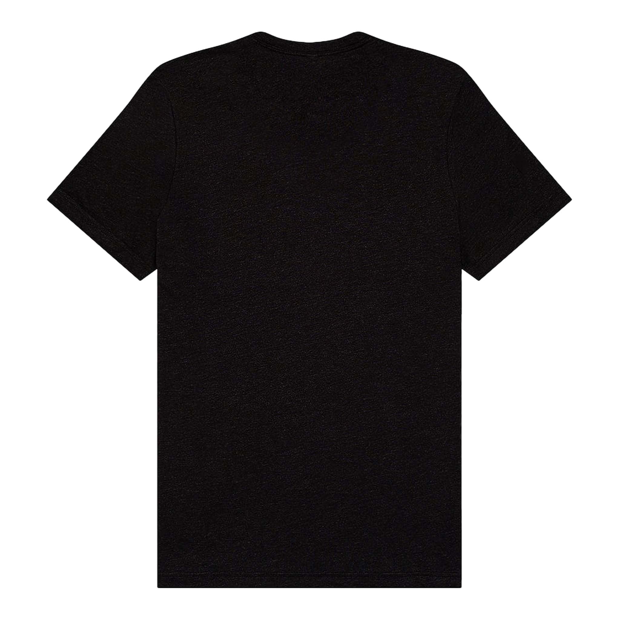 Bella + Canvas 3413 custom short sleeve t-shirt in black heather triblend, back view