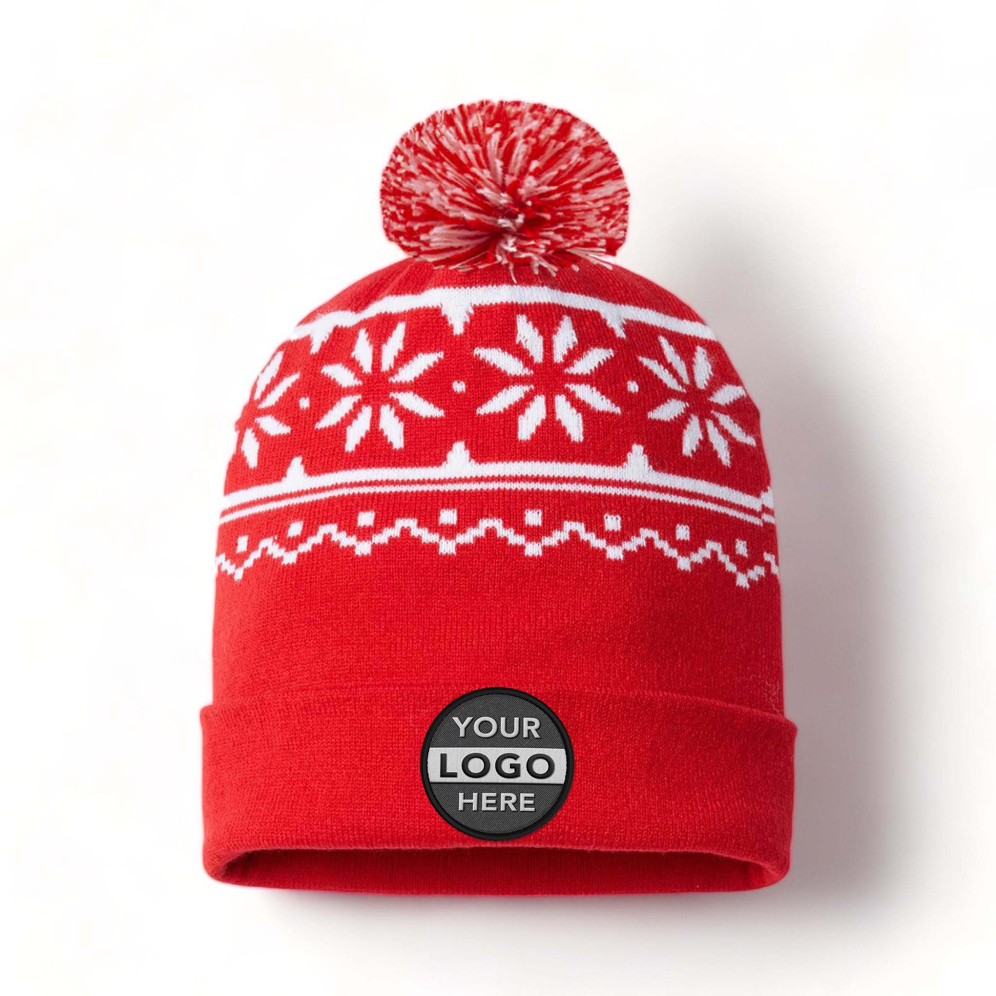 CAP AMERICA RKF12 custom embroidered patch hat in true red and white