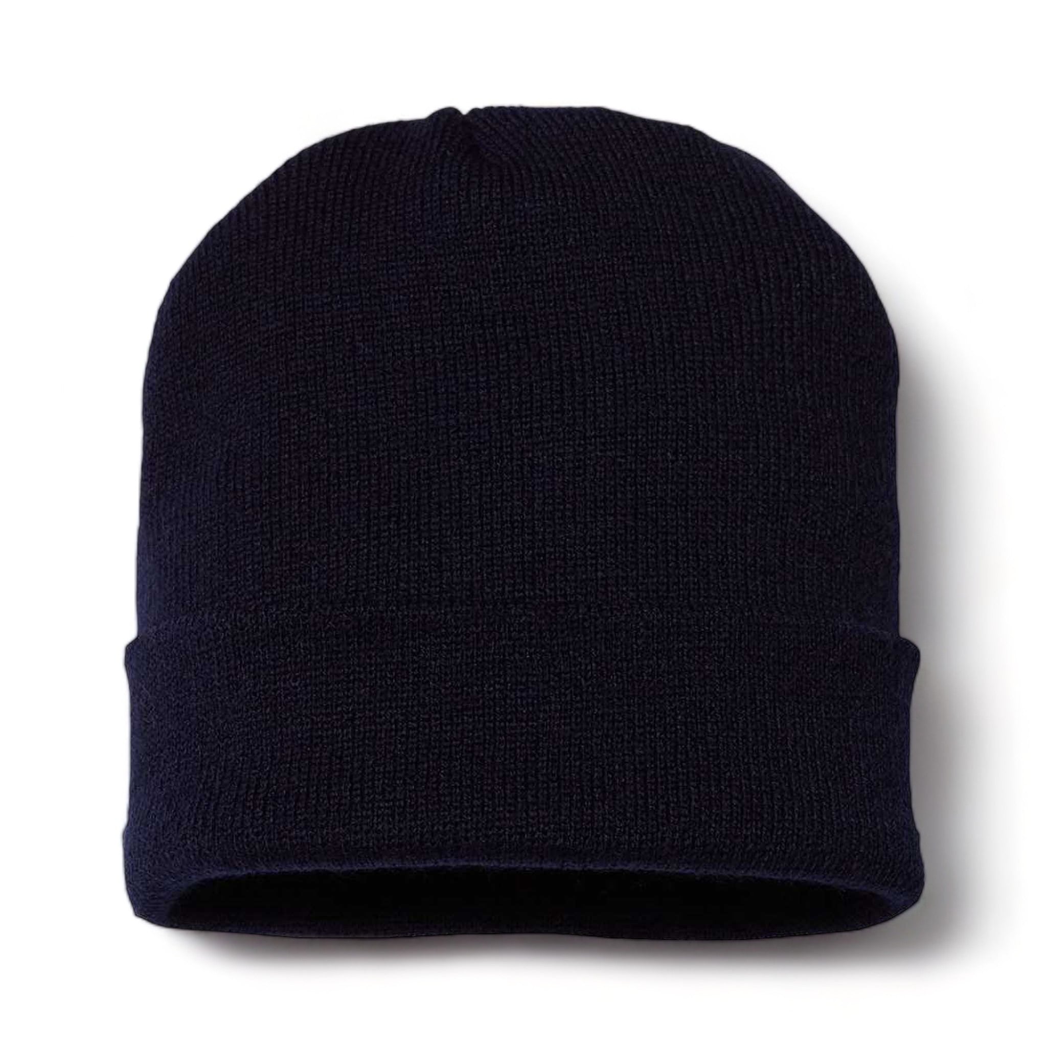 Front view of CAP AMERICA TKN24 custom hat in true navy