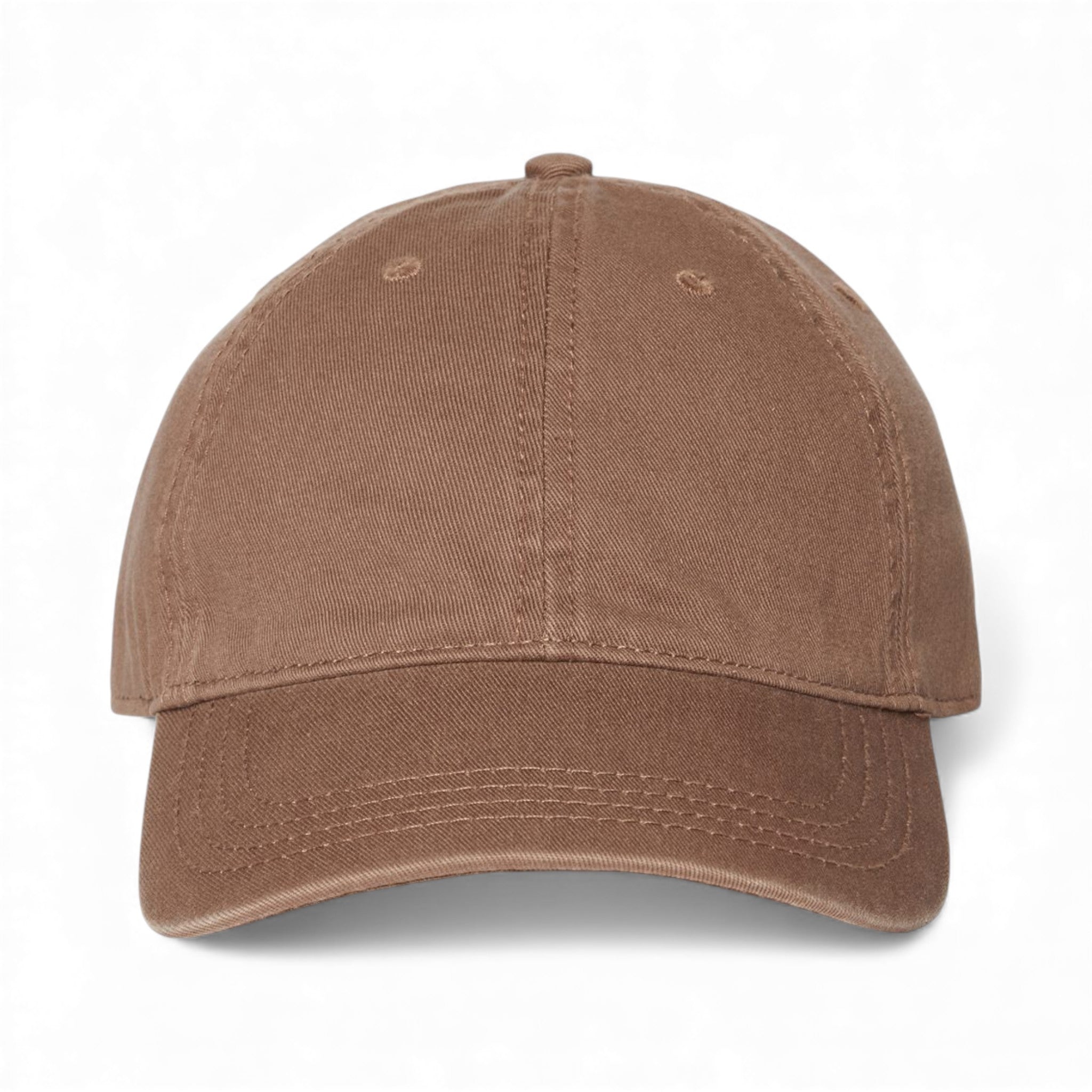 Front view of CAP AMERICA i1002 custom hat in brown