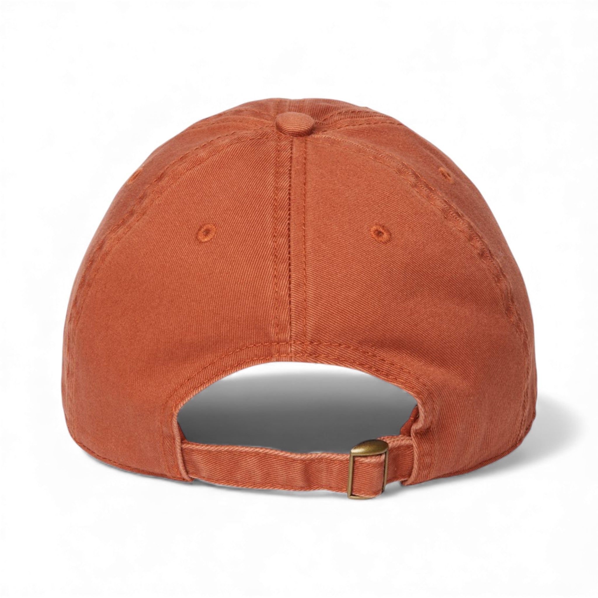Back view of CAP AMERICA i1002 custom hat in burnt orange