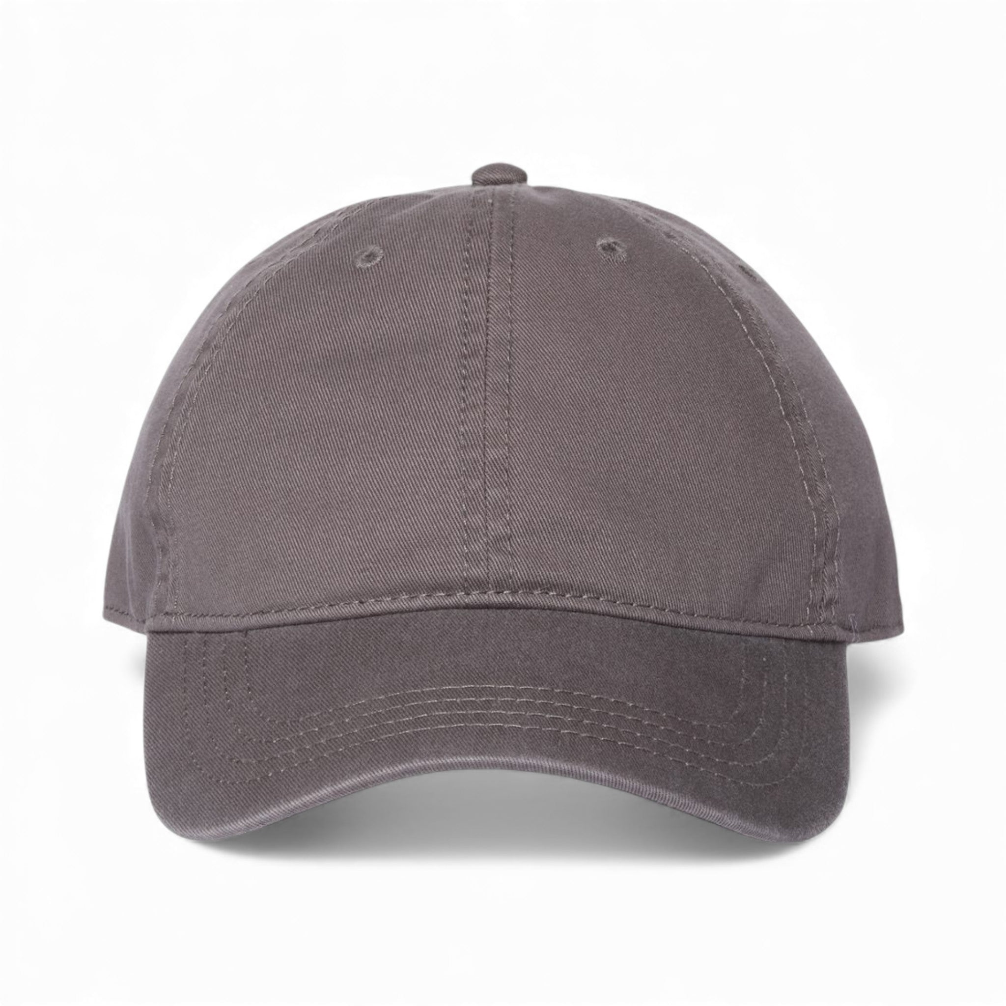 Front view of CAP AMERICA i1002 custom hat in charcoal