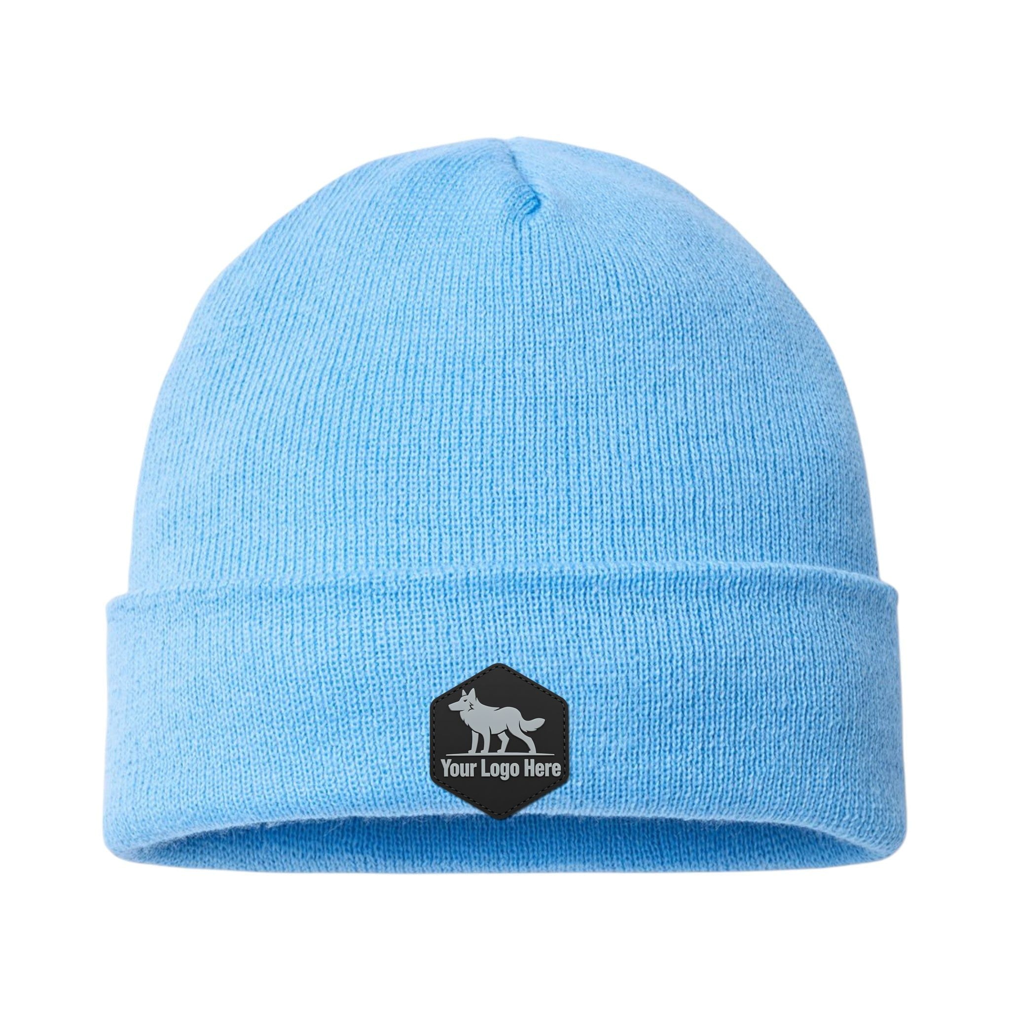 PVC patch preview of Cap America TKN24 custom hat in carolina blue