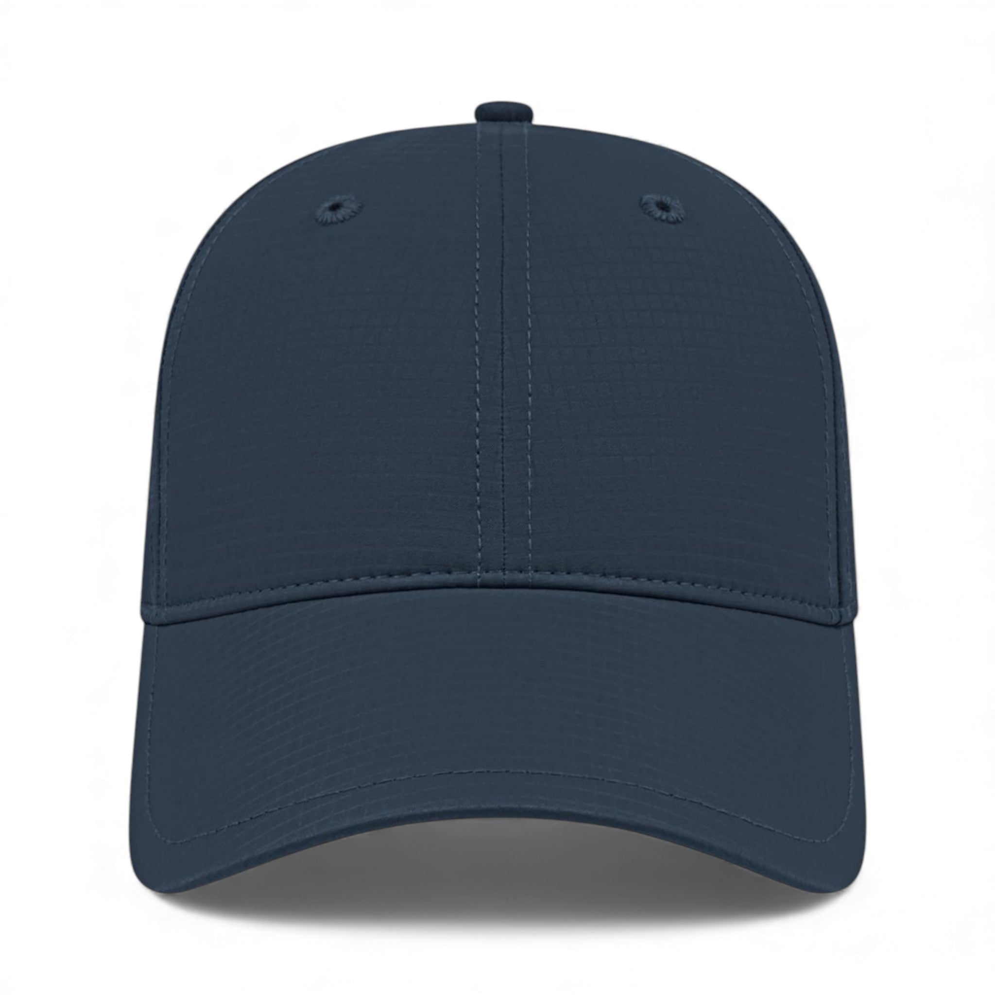 Front view of Cap America i7007 custom hat in navy