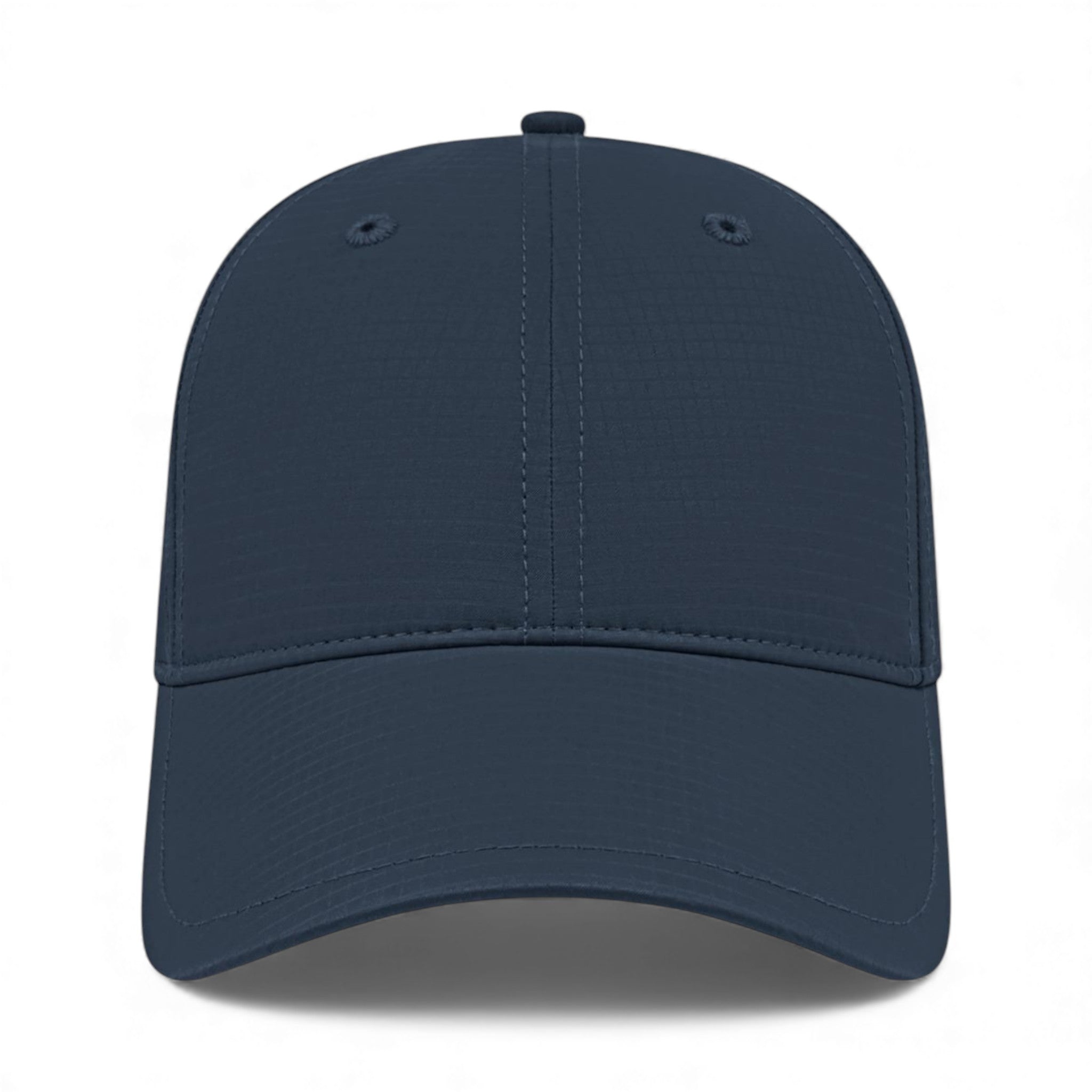 Front view of Cap America i7023 custom hat in navy