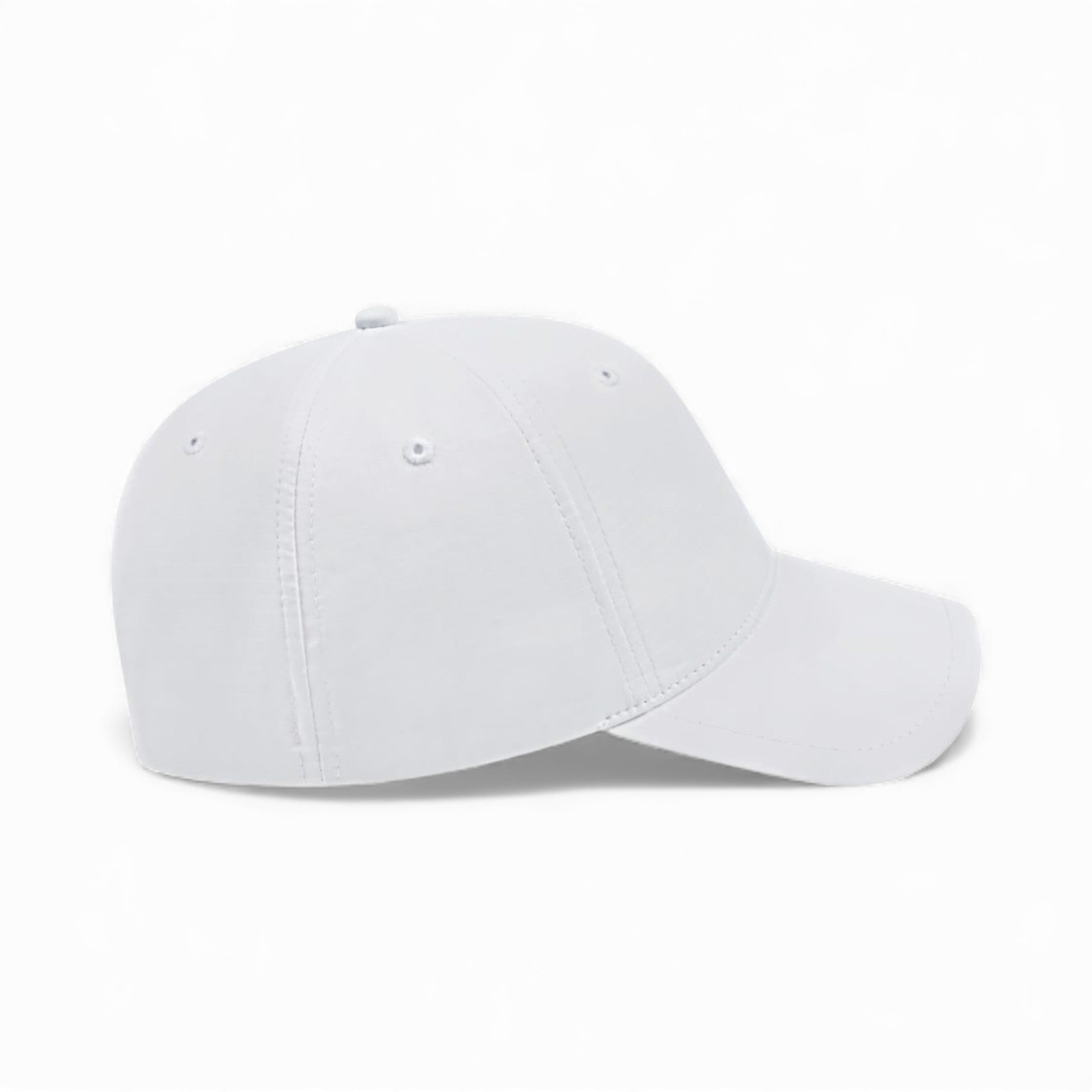 Right side view of Cap America i7023 custom hat in white