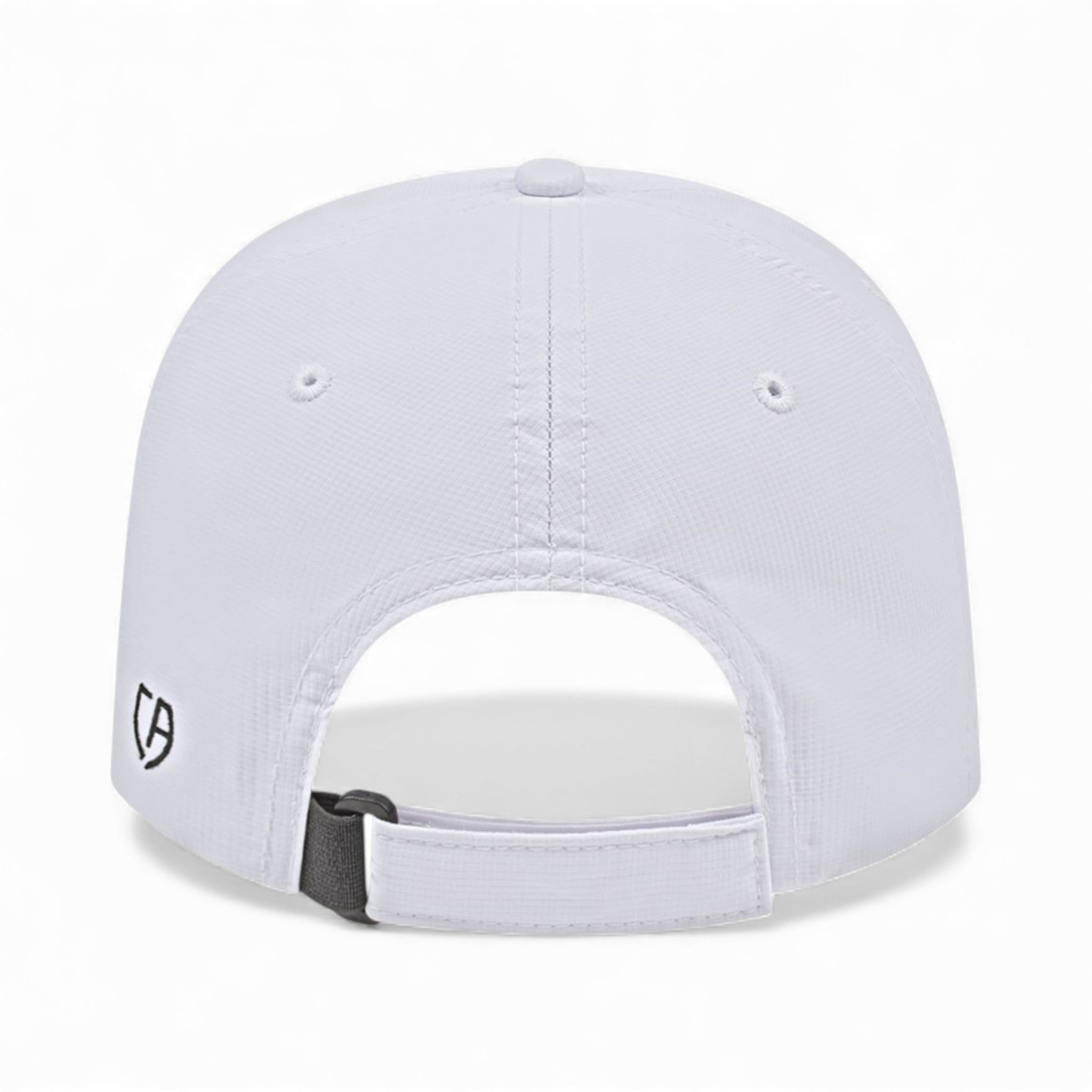 Back view of Cap America i8522 custom hat in white