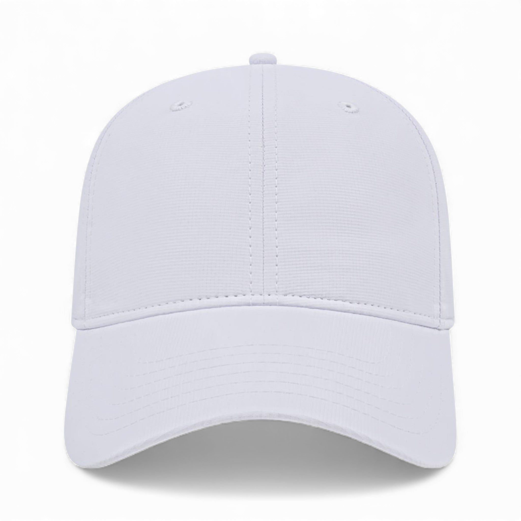 Front view of Cap America i8522 custom hat in white