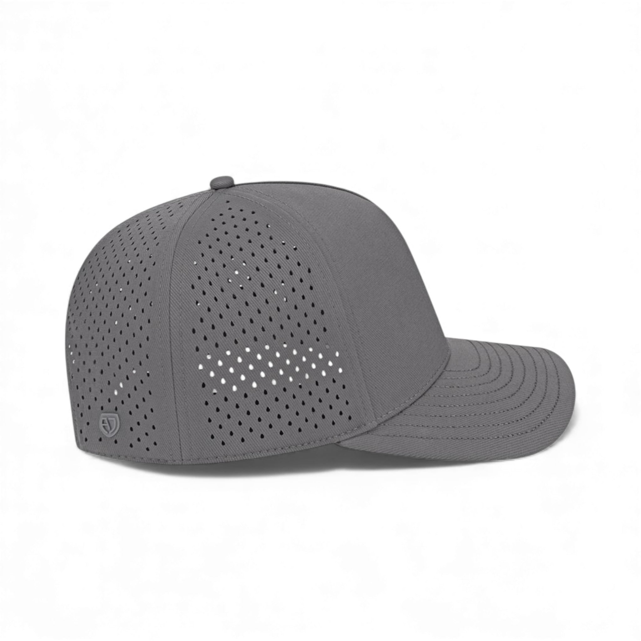 Right side view of Cap America i8540 custom hat in charcoal