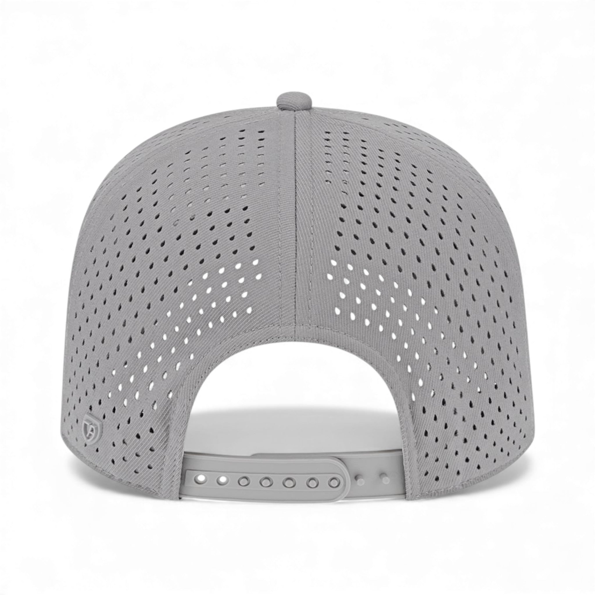 Back view of Cap America i8540 custom hat in silver