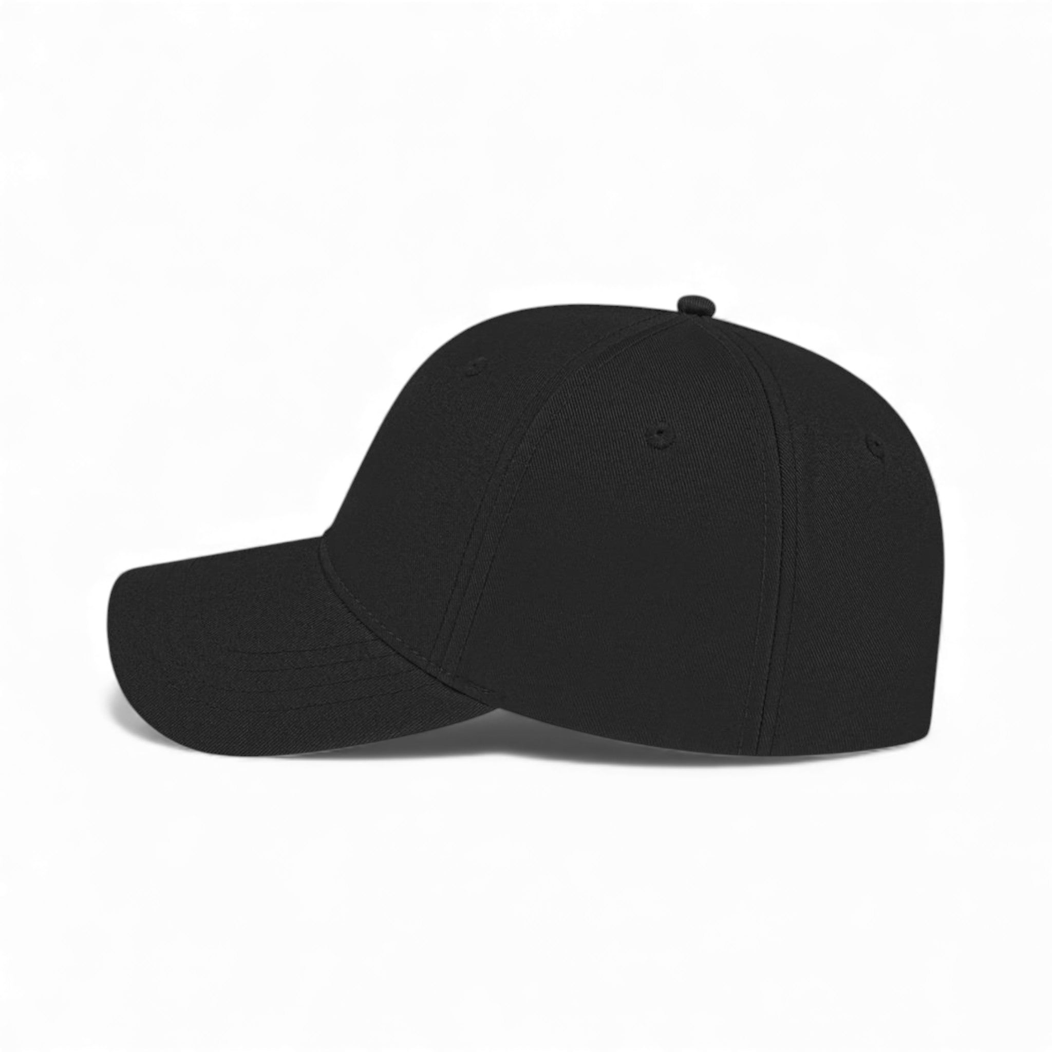 Left side view of Cap America x700 custom hat in black