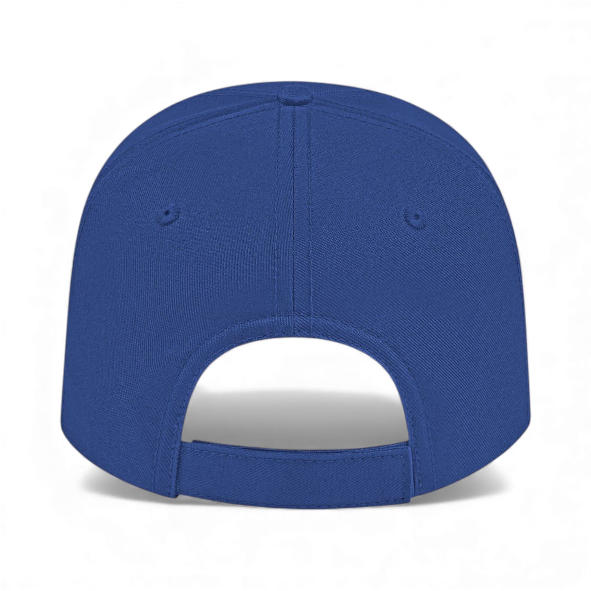 Back view of Cap America x700 custom hat in royal