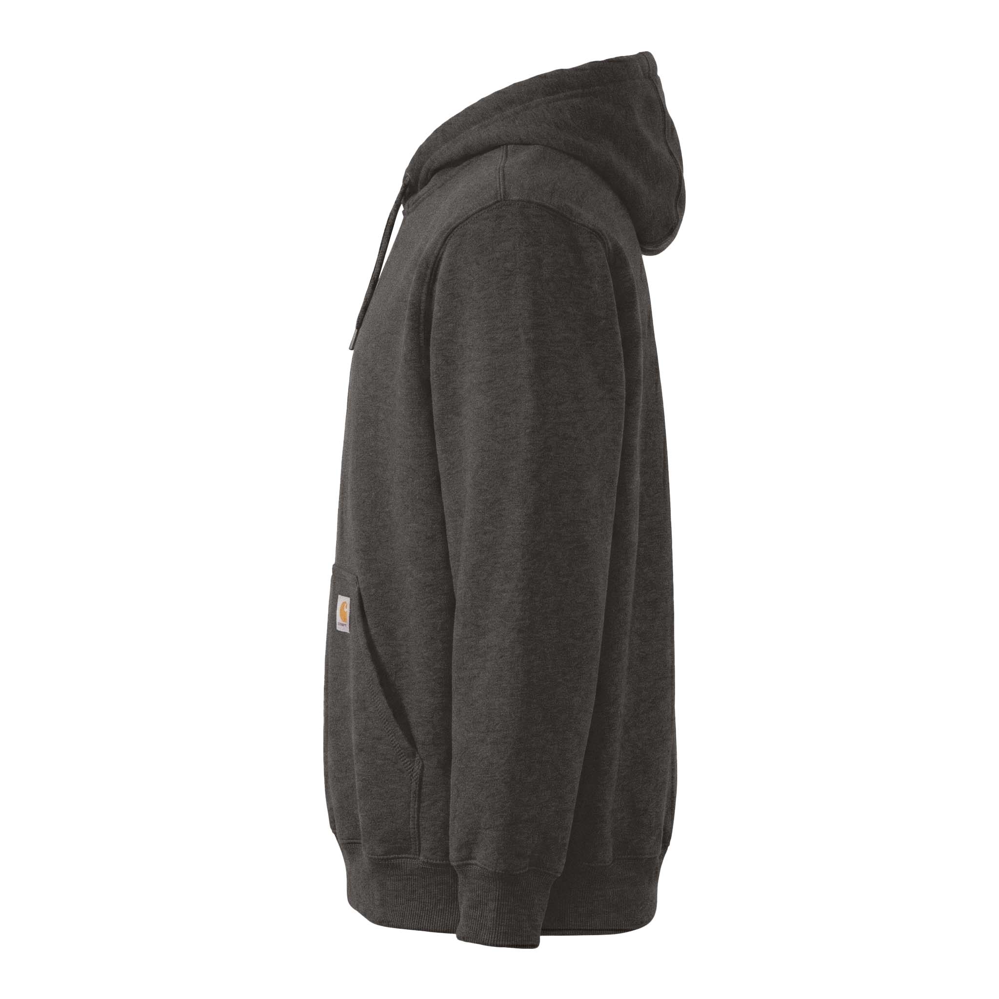 Carhartt CT100615 custom hoodie in carbon heather, left side view