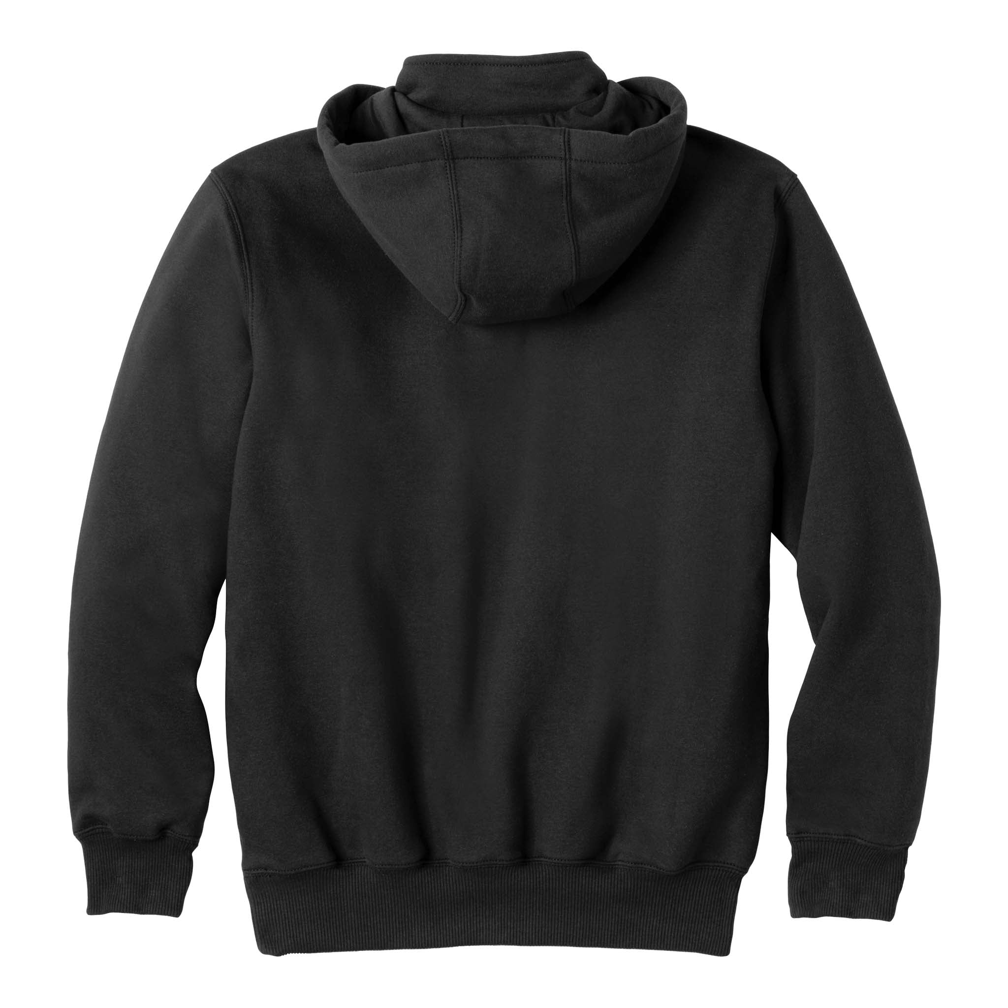 Carhartt CT100617 custom hoodie in black, back view